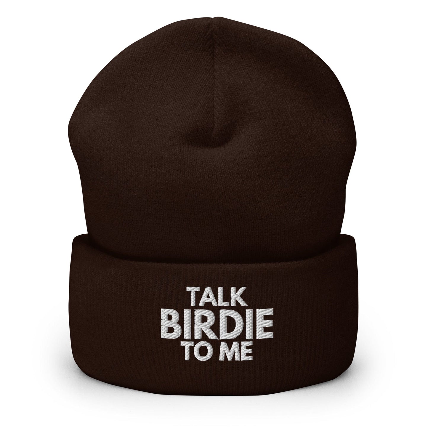 Funny Golfer Gifts Beanie Brown Talk Birdie To Me Hat Beanie