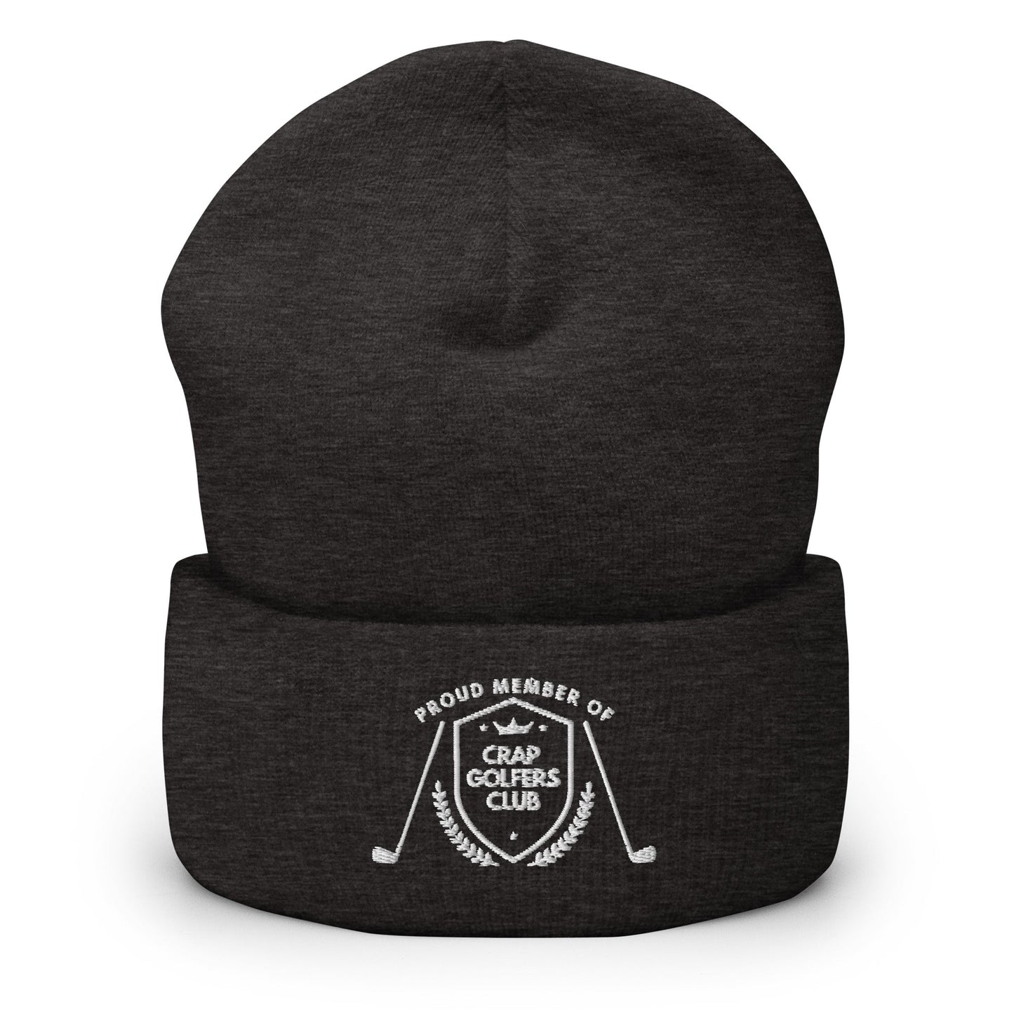 Funny Golfer Gifts Beanie Dark Grey Crap Golfers Club Beanie