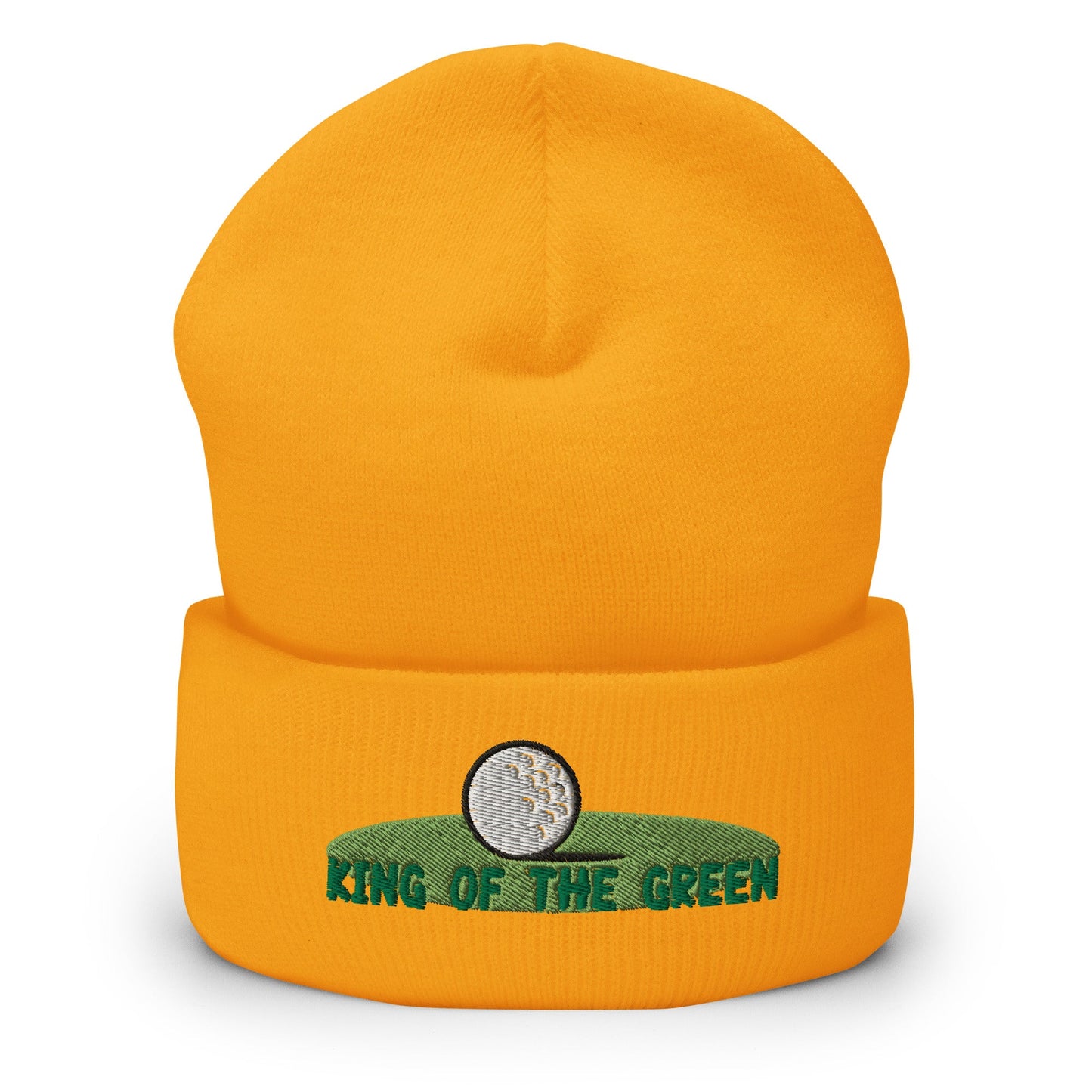 Funny Golfer Gifts Beanie Gold King of the Green Beanie