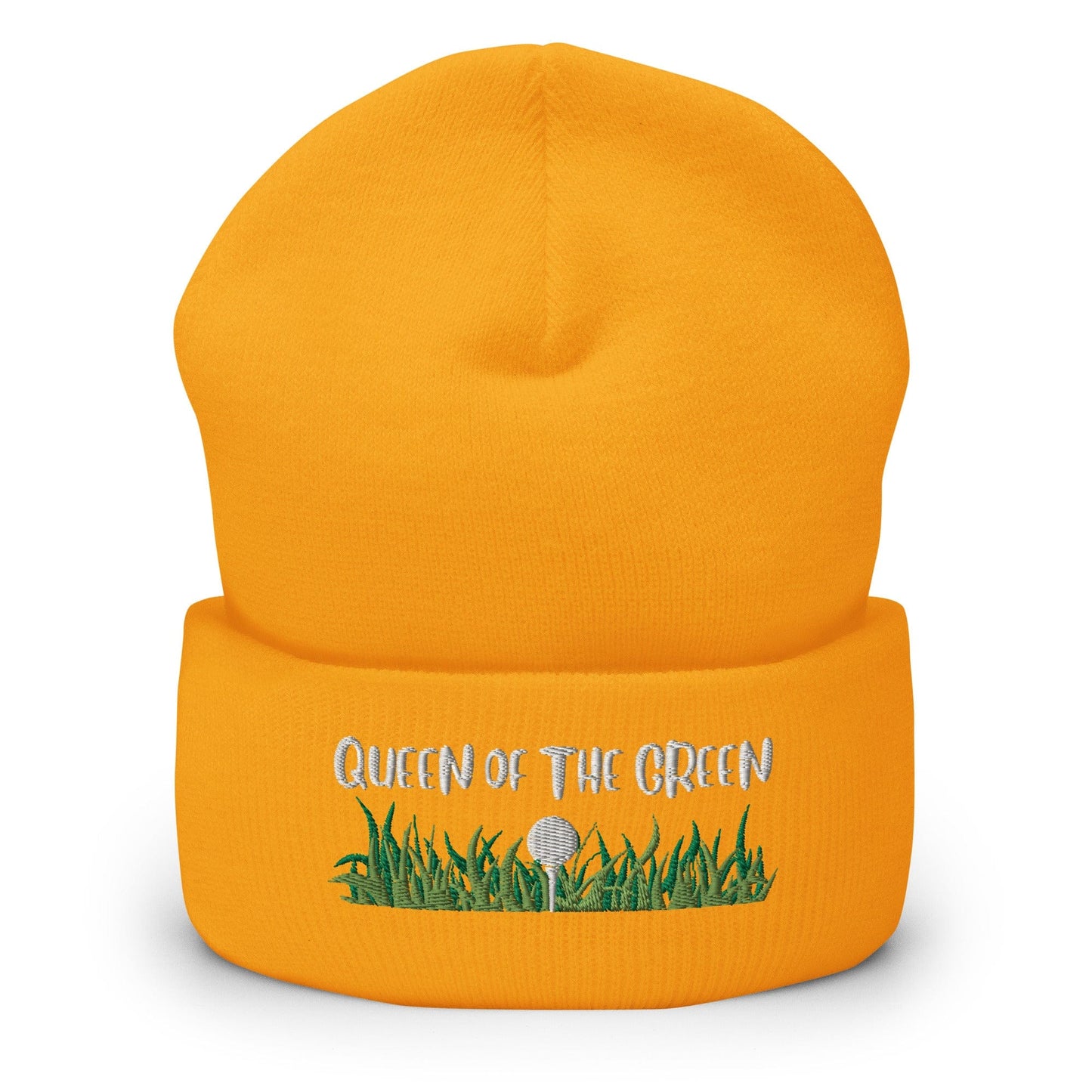 Funny Golfer Gifts Beanie Gold Queen Of The Green Beanie