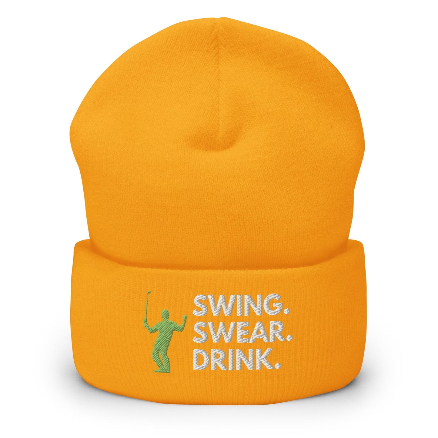 Funny Golfer Gifts Beanie Gold Swing. Swear. Drink Beanie