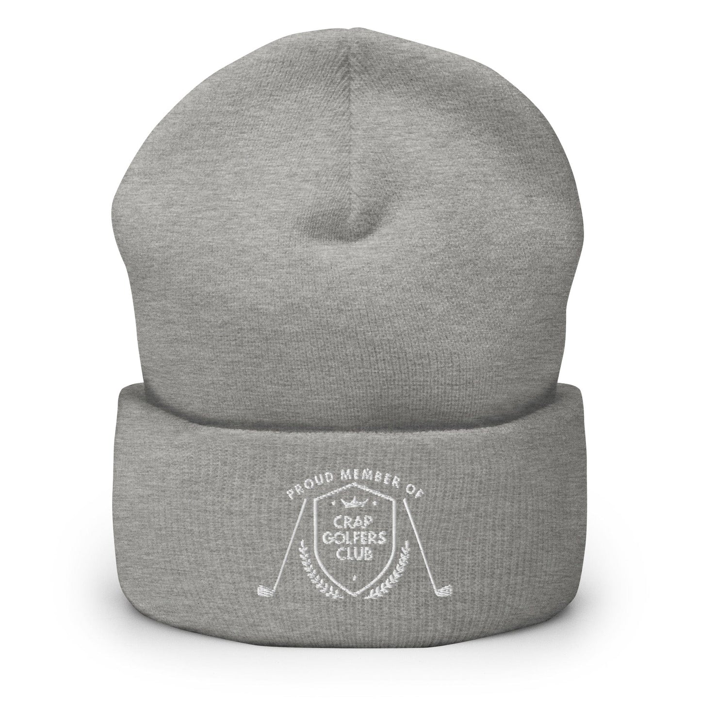 Funny Golfer Gifts Beanie Heather Grey Crap Golfers Club Beanie