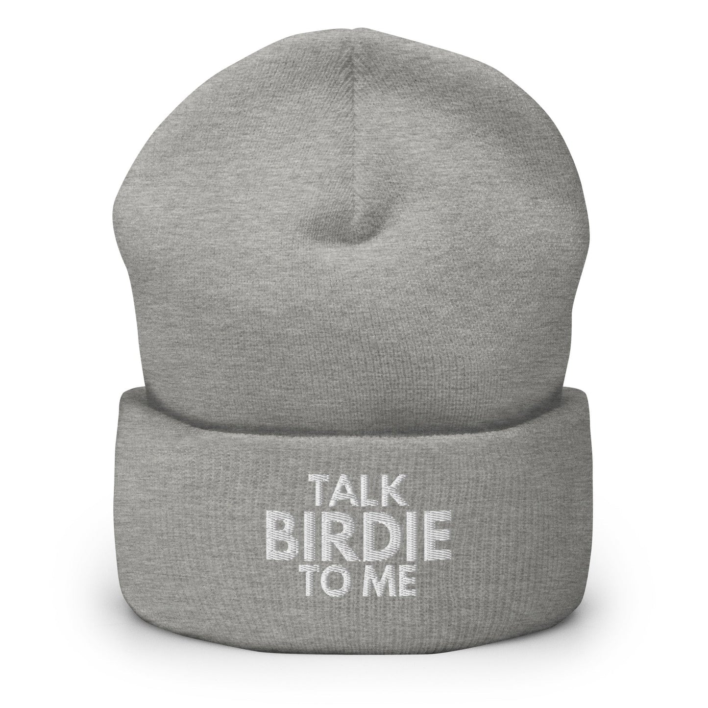 Funny Golfer Gifts Beanie Heather Grey Talk Birdie To Me Hat Beanie