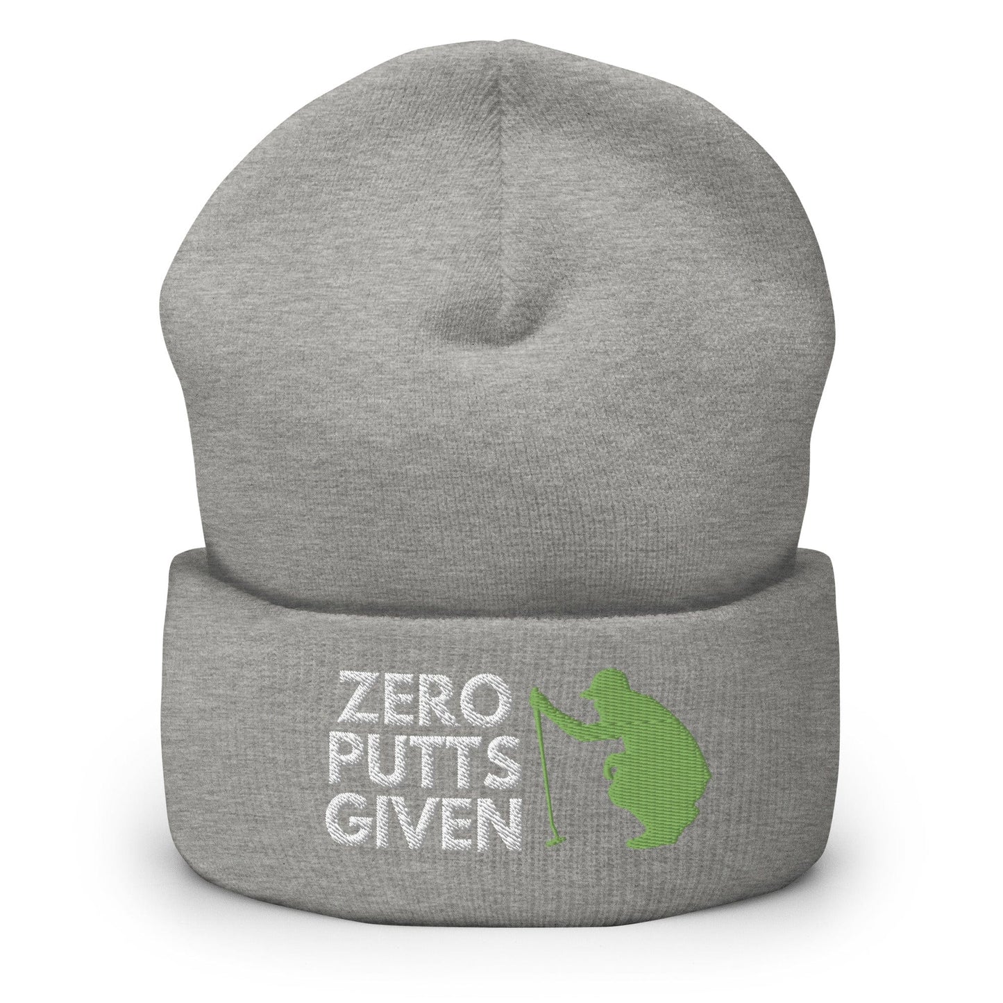 Funny Golfer Gifts Beanie Heather Grey Zero Putts Given Hat Beanie
