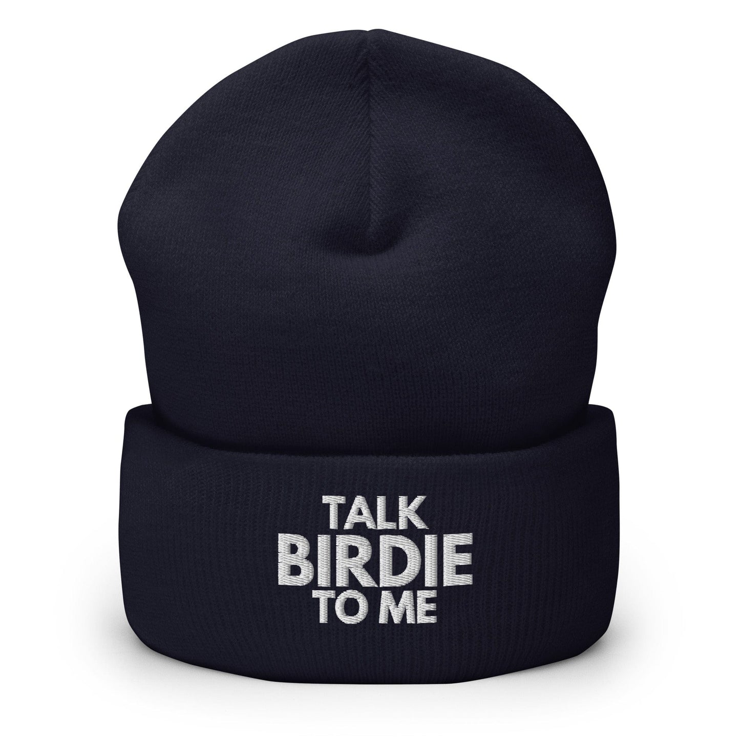 Funny Golfer Gifts Beanie Navy Talk Birdie To Me Hat Beanie