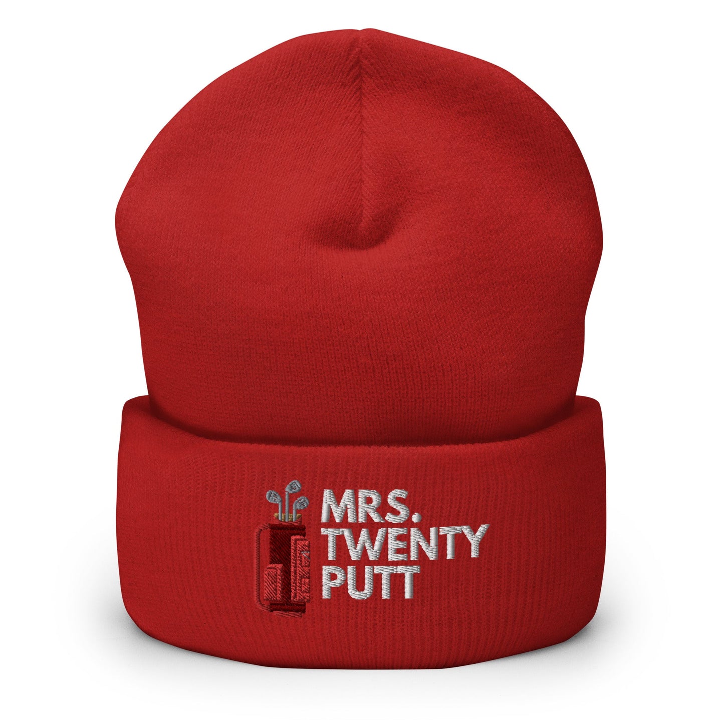 Funny Golfer Gifts Beanie Red Mrs. Twenty Putt Beanie