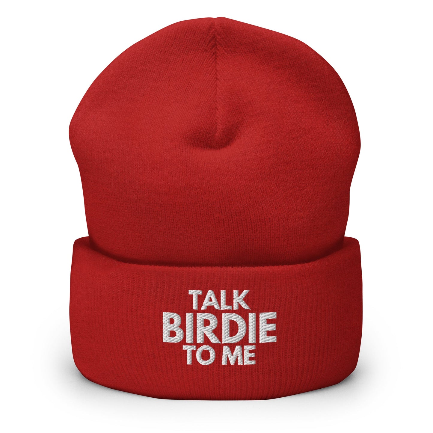 Funny Golfer Gifts Beanie Red Talk Birdie To Me Hat Beanie