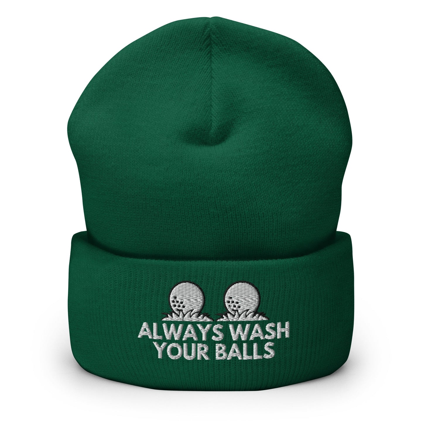 Funny Golfer Gifts Beanie Spruce Always Wash Your Balls Hat Beanie