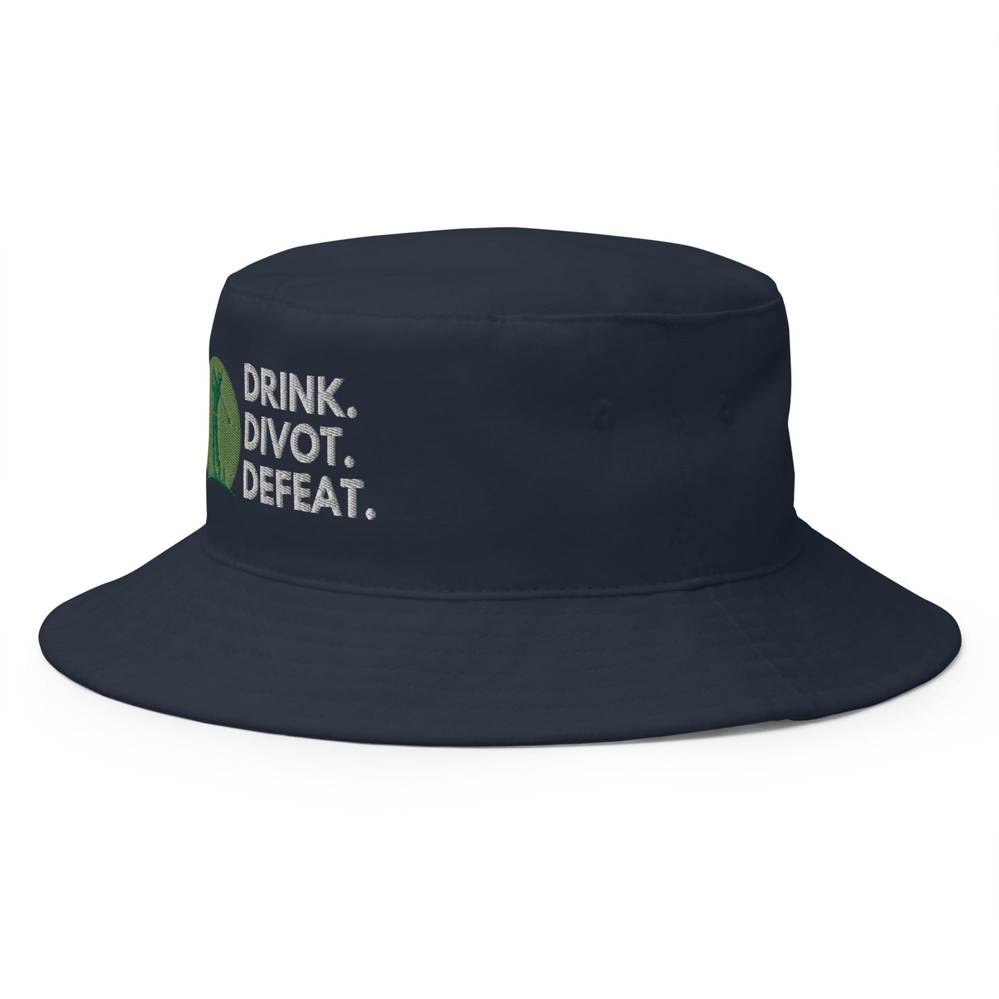 Funny Golfer Gifts Bucket Hat Drink. Divot. Defeat Bucket Hat