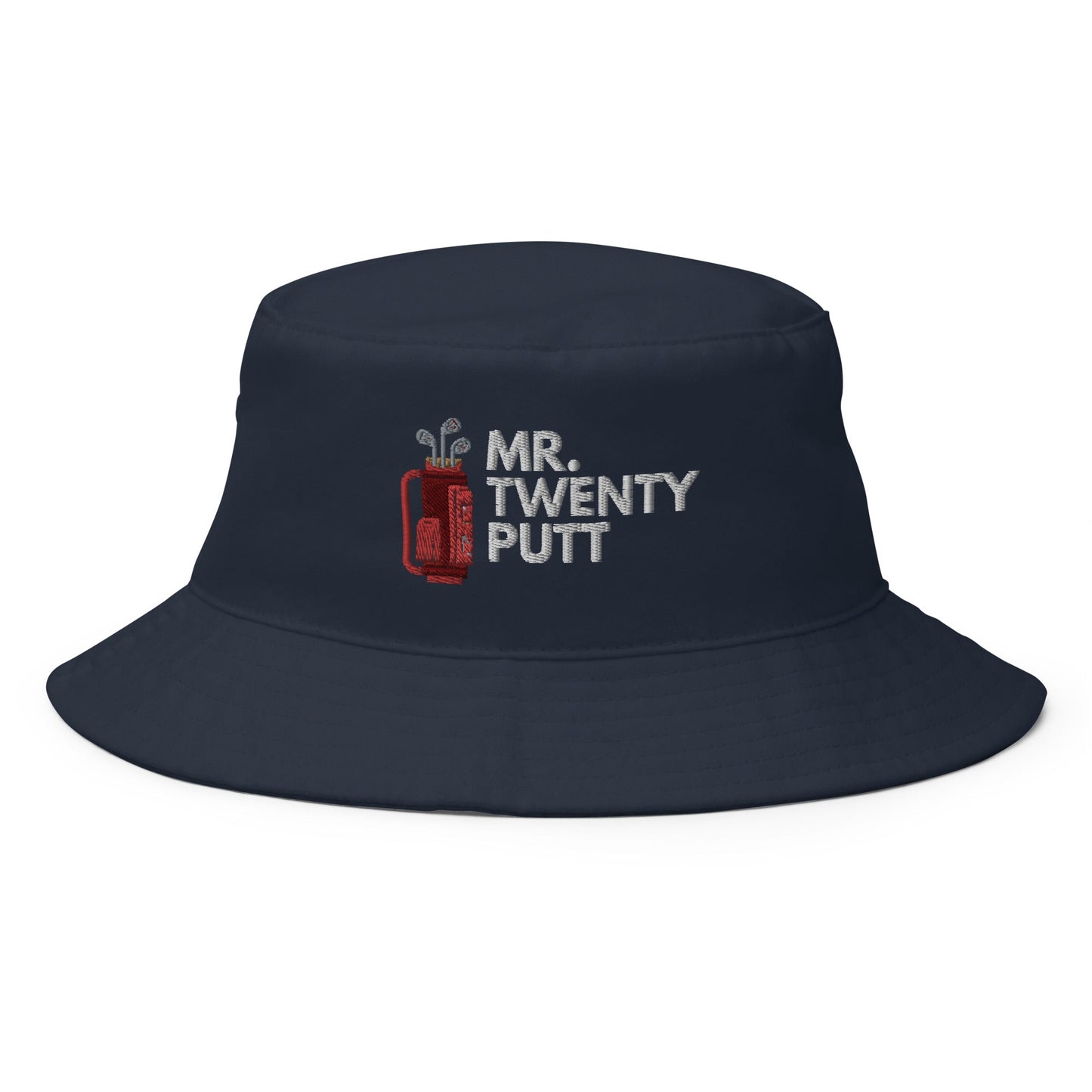 Funny Golfer Gifts Bucket Hat Navy Mr. Twenty Putt Bucket Hat