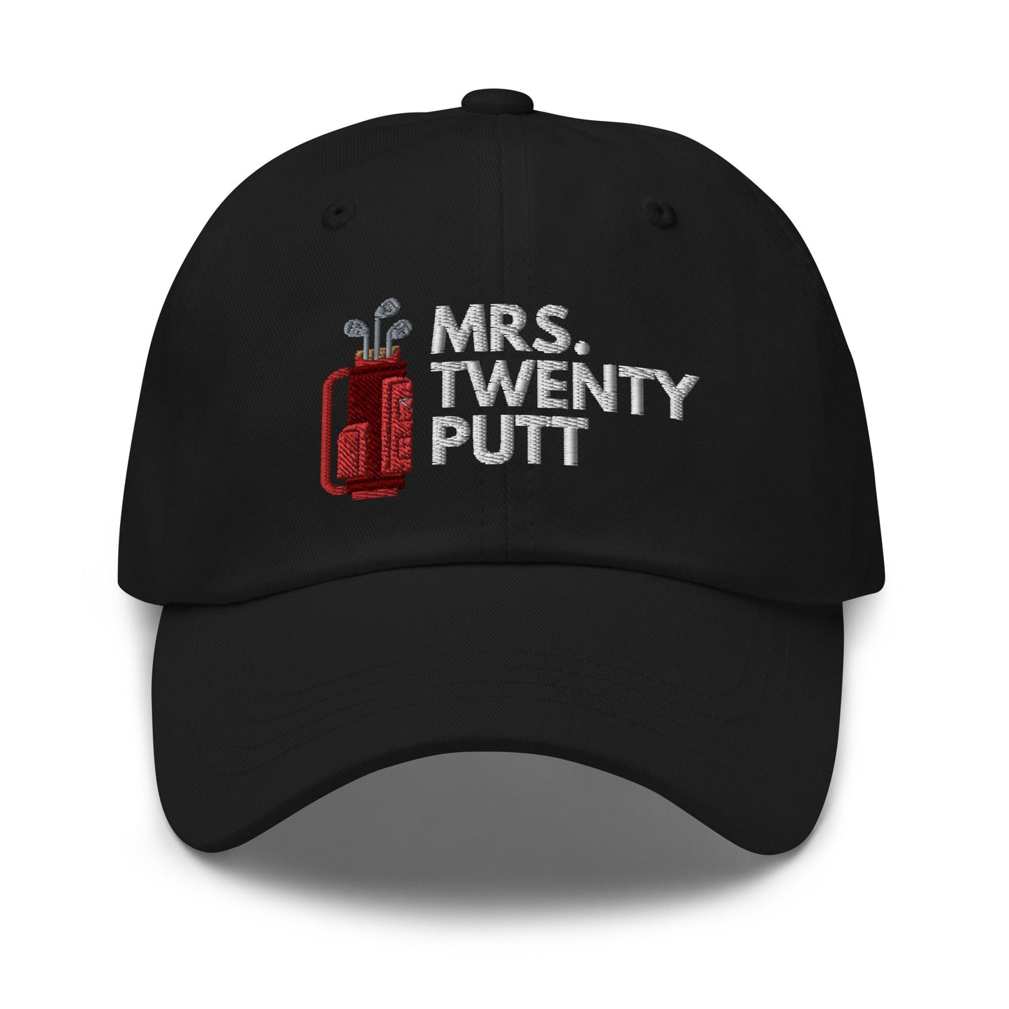 Funny Golfer Gifts Dad Cap Black Mrs. Twenty Putt Cap