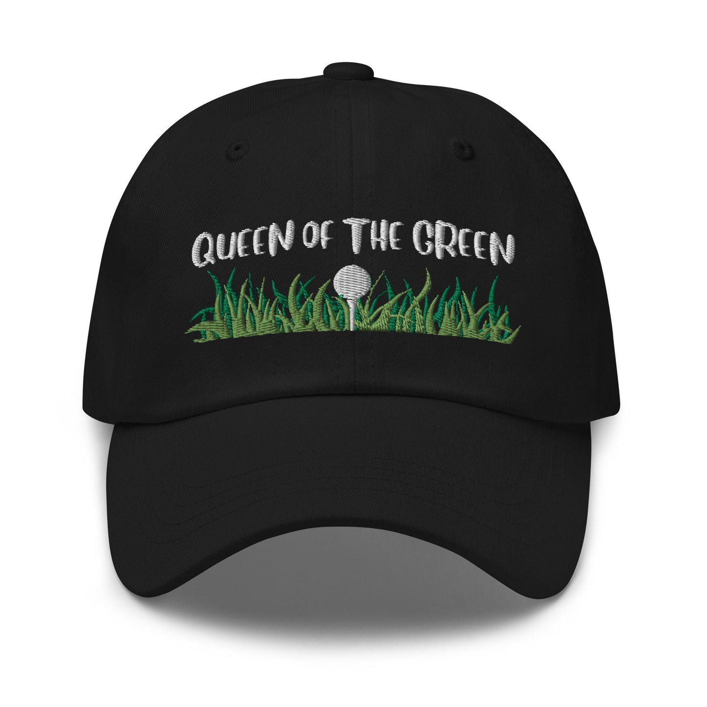 Funny Golfer Gifts Dad Cap Black Queen Of The Green Cap