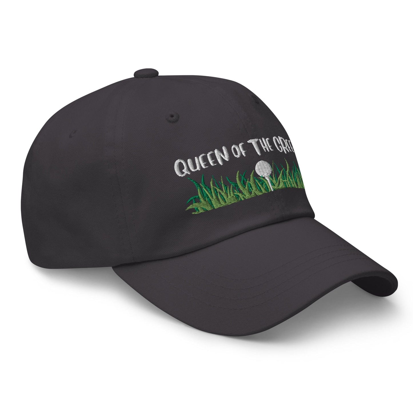 Funny Golfer Gifts Dad Cap Dark Grey Queen Of The Green Cap