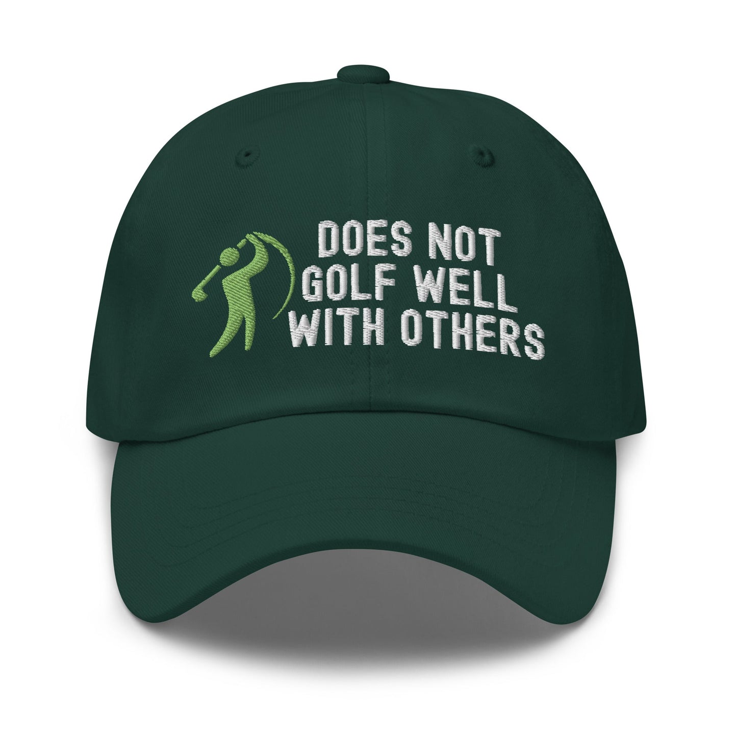 Funny Golfer Gifts Dad Cap Does Not Golf Well With Others Cap