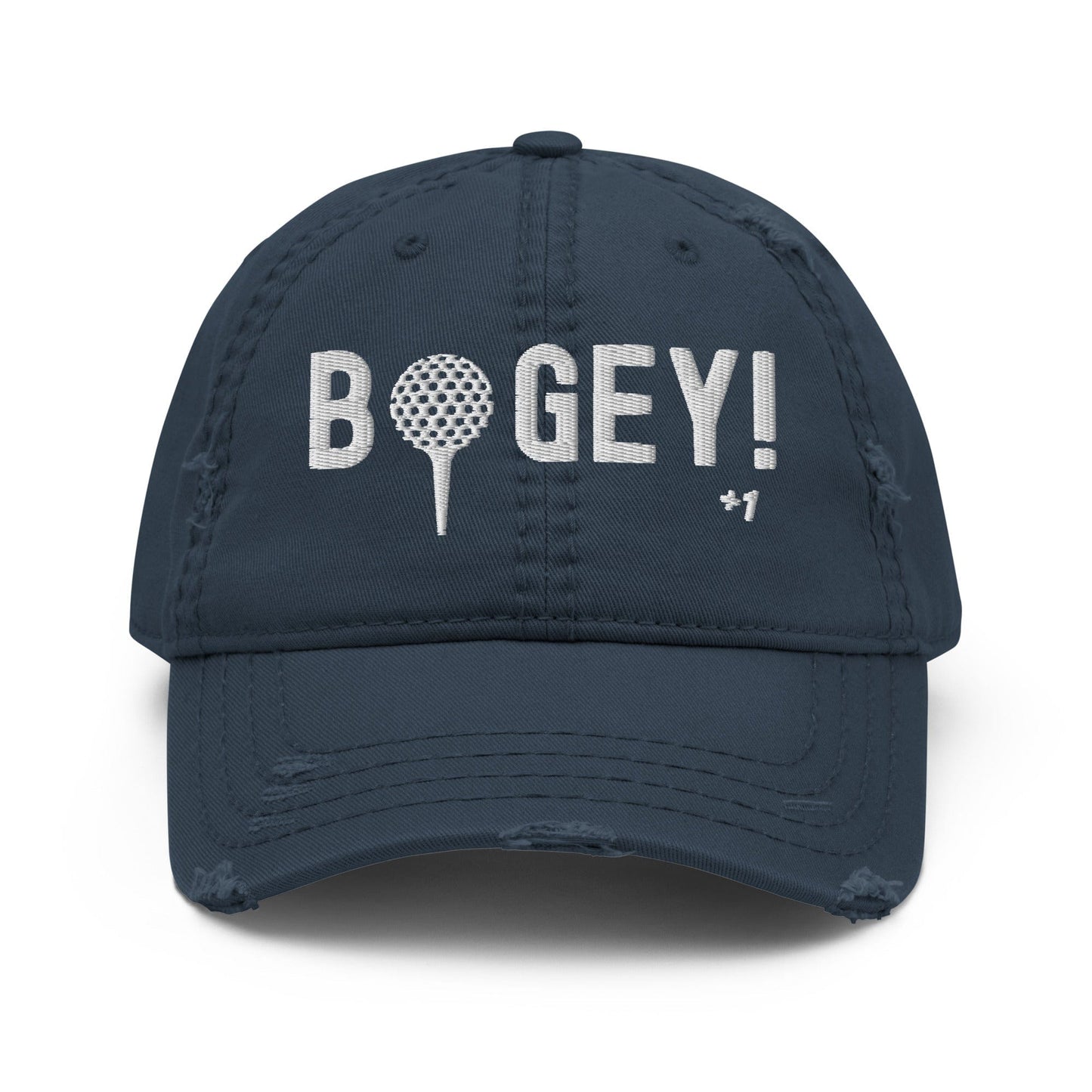 Funny Golfer Gifts Distressed Cap Navy Bogey Hat Distressed Hat