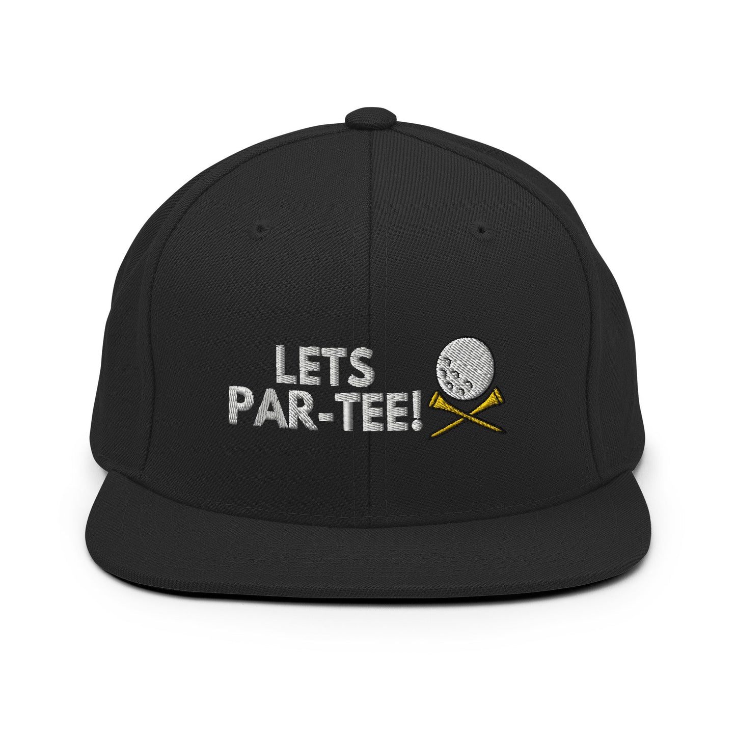 Funny Golfer Gifts Snapback Hat Black Lets Par-Tee Hat Snapback Hat
