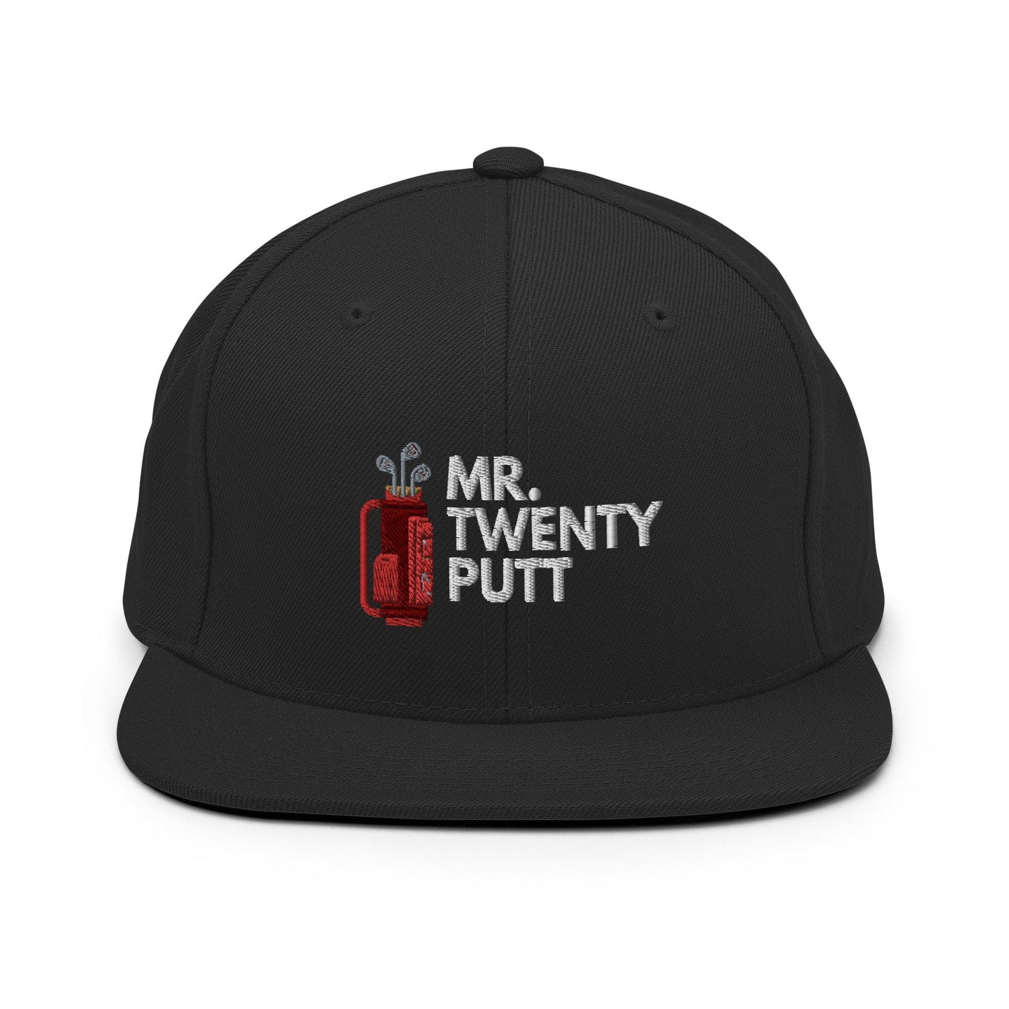 Funny Golfer Gifts Snapback Hat Black Mr. Twenty Putt Snapback Hat