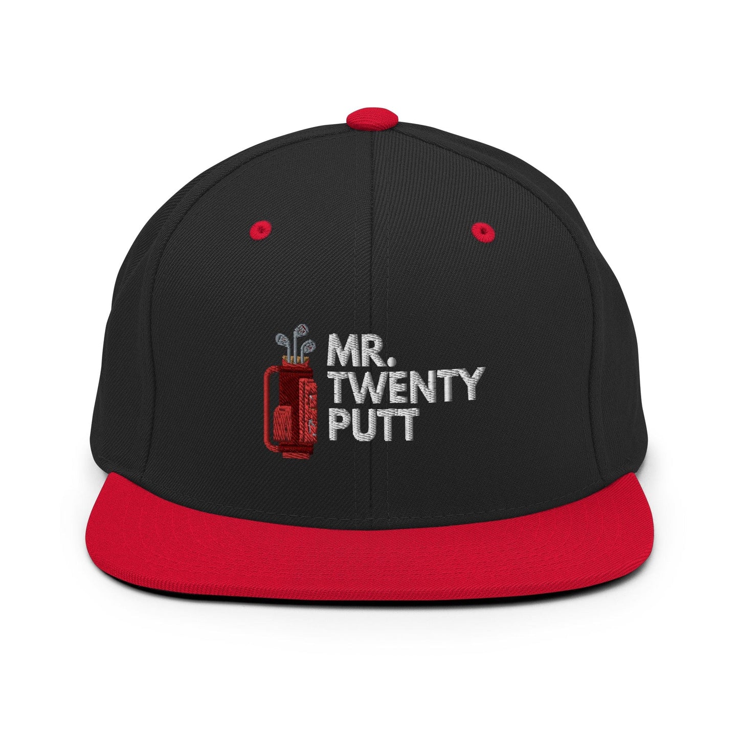 Funny Golfer Gifts Snapback Hat Black/ Red Mr. Twenty Putt Snapback Hat