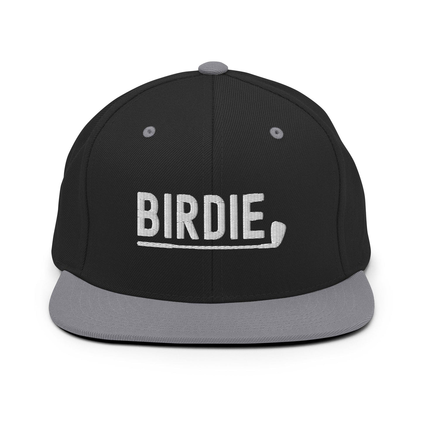 Funny Golfer Gifts Snapback Hat Black/ Silver Birdie Hat Snapback Hat