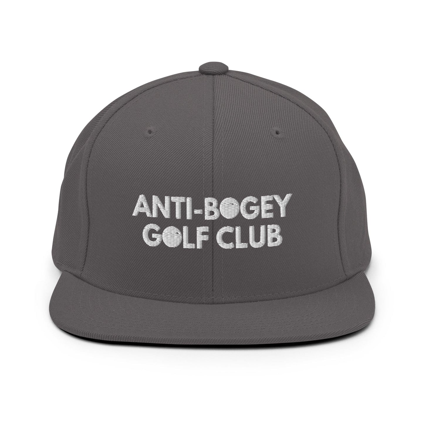 Funny Golfer Gifts Snapback Hat Dark Grey Anti-Bogey Golf Club Hat Snapback Hat