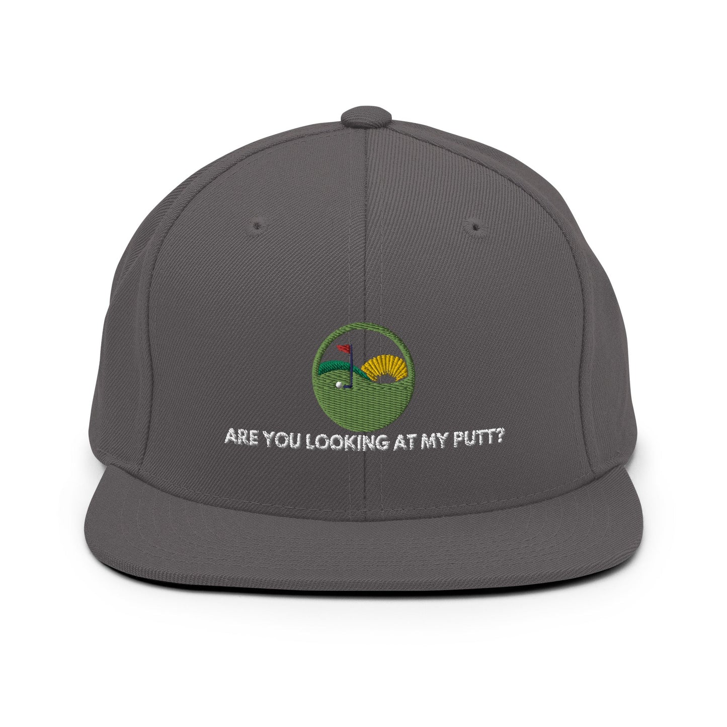 Funny Golfer Gifts Snapback Hat Dark Grey Are you looking at my putt Snapback Hat