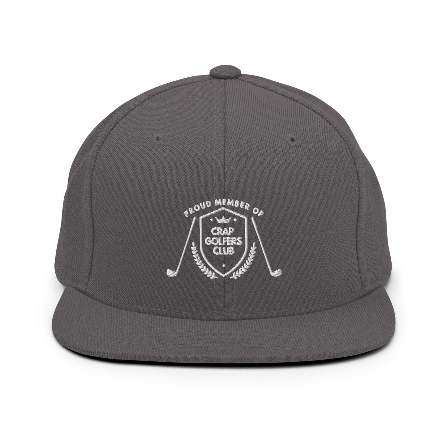 Funny Golfer Gifts Snapback Hat Dark Grey Crap Golfers Club Snapback Hat