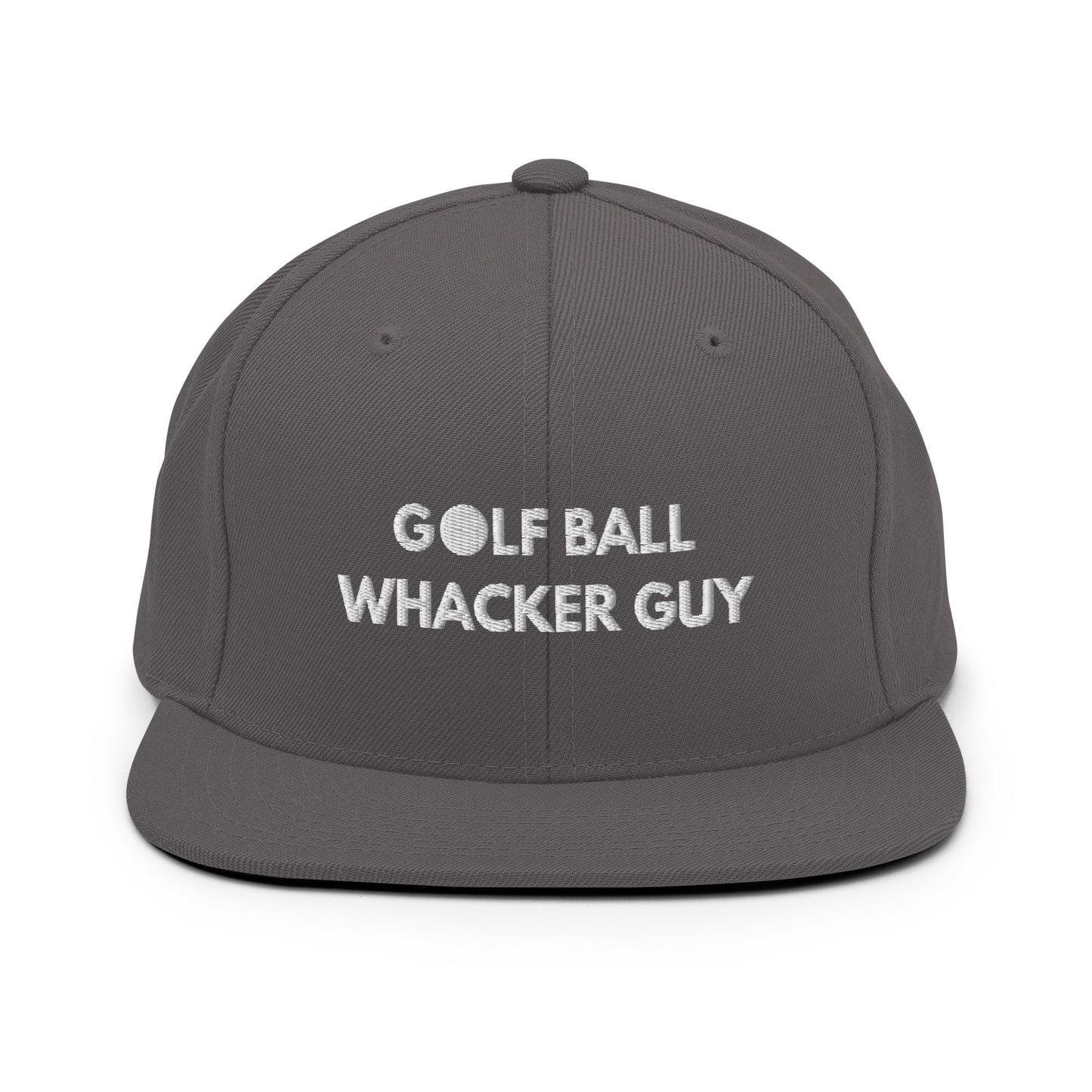 Funny Golfer Gifts Snapback Hat Dark Grey Golf Ball Whacker Guy Hat Snapback Hat