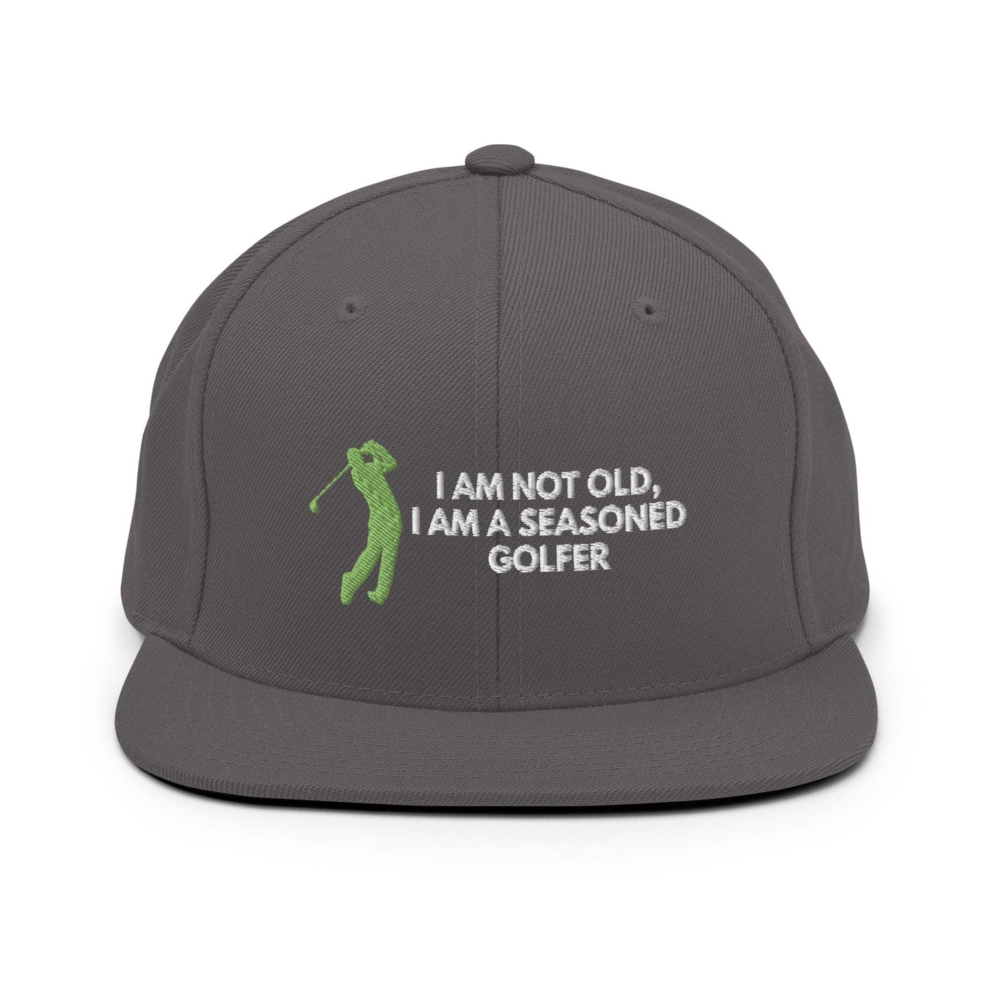Funny Golfer Gifts Snapback Hat Dark Grey Im Not Old I Am A Seasoned Golfer Hat Snapback Hat