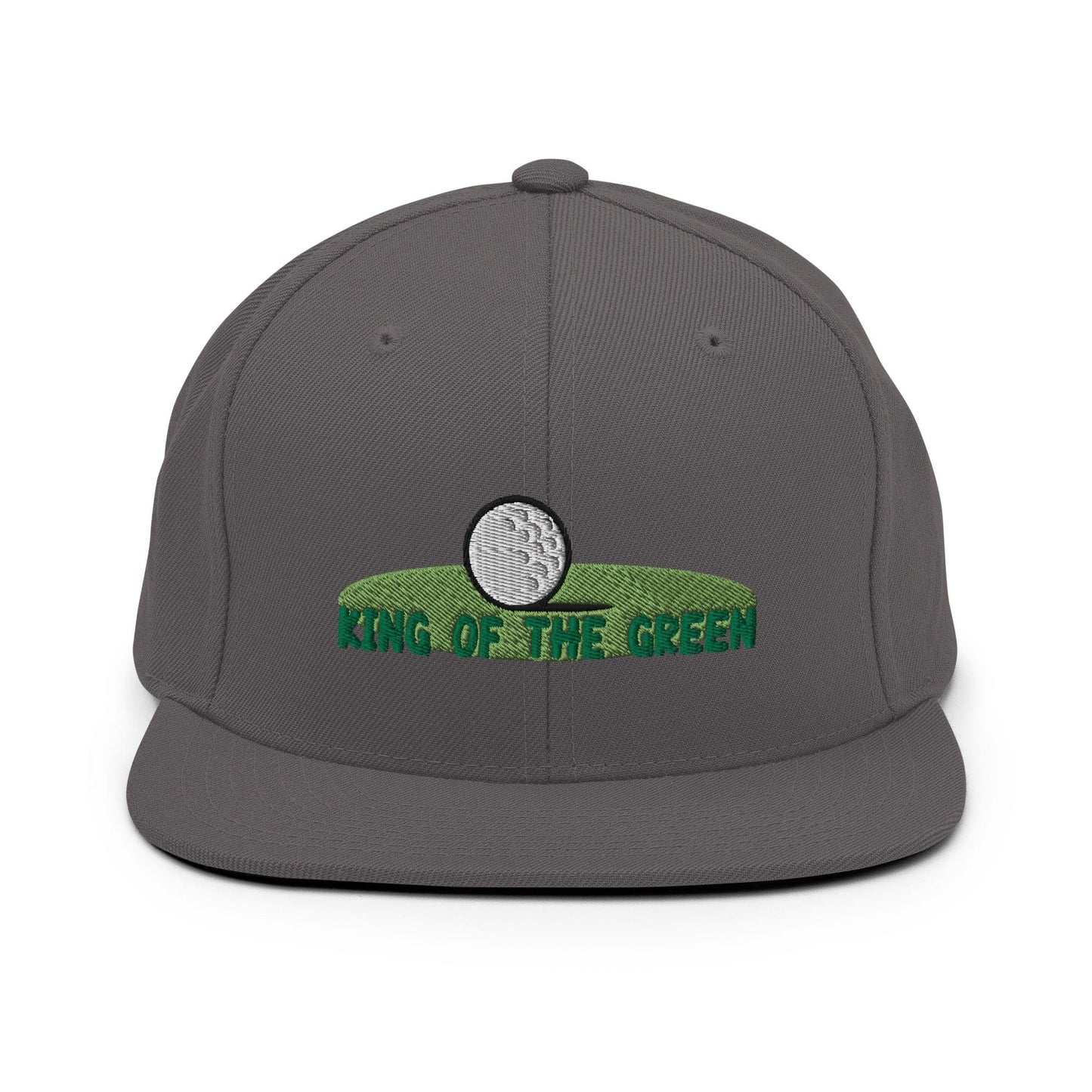 Funny Golfer Gifts Snapback Hat Dark Grey King of the Green Snapback Hat