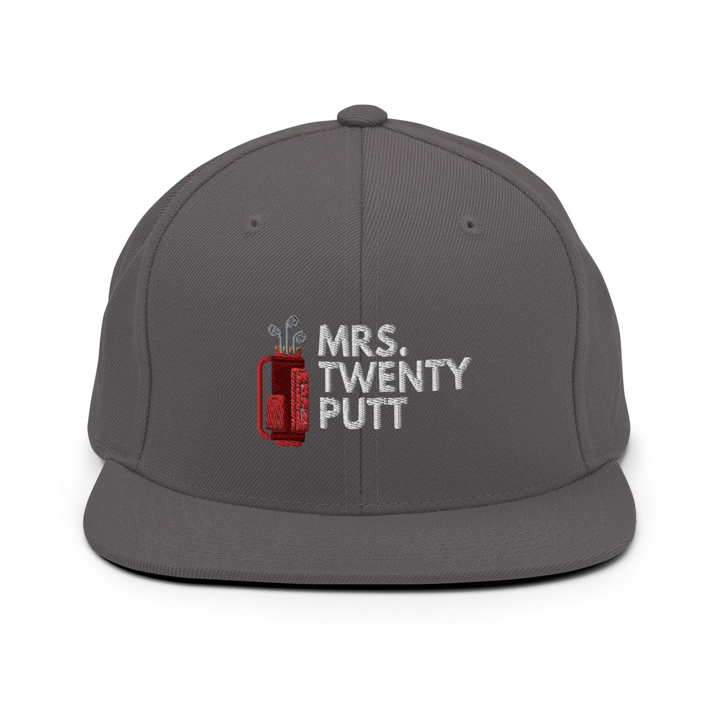 Funny Golfer Gifts Snapback Hat Dark Grey Mrs. Twenty Putt Snapback Hat