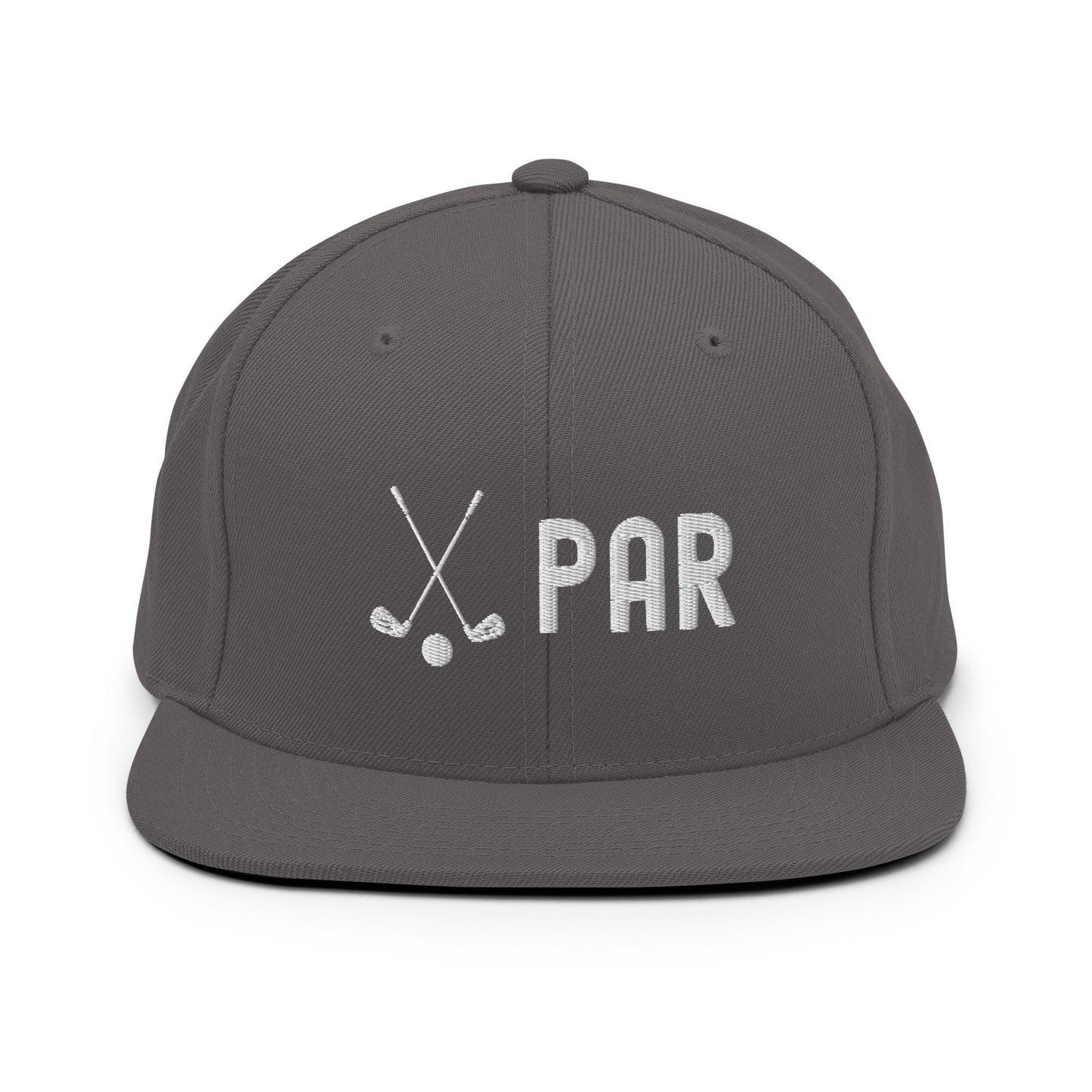 Funny Golfer Gifts Snapback Hat Dark Grey Par Golf Club Golfball Hat Snapback Hat