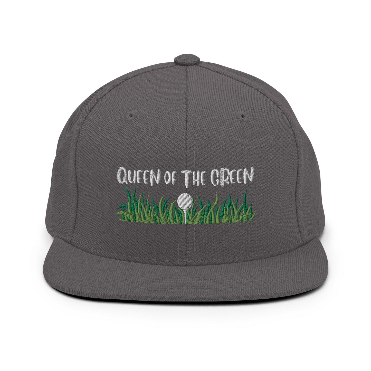 Funny Golfer Gifts Snapback Hat Dark Grey Queen Of The Green Snapback Hat