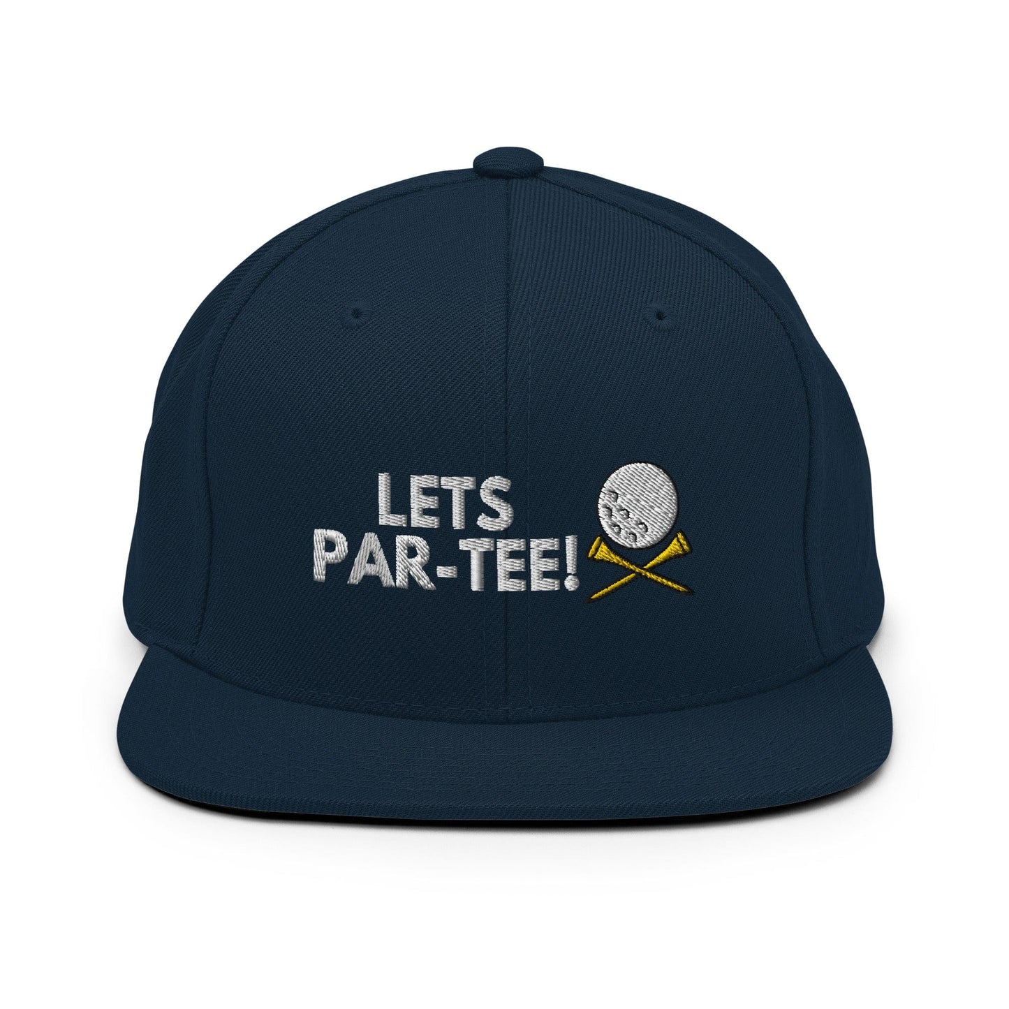 Funny Golfer Gifts Snapback Hat Dark Navy Lets Par-Tee Hat Snapback Hat