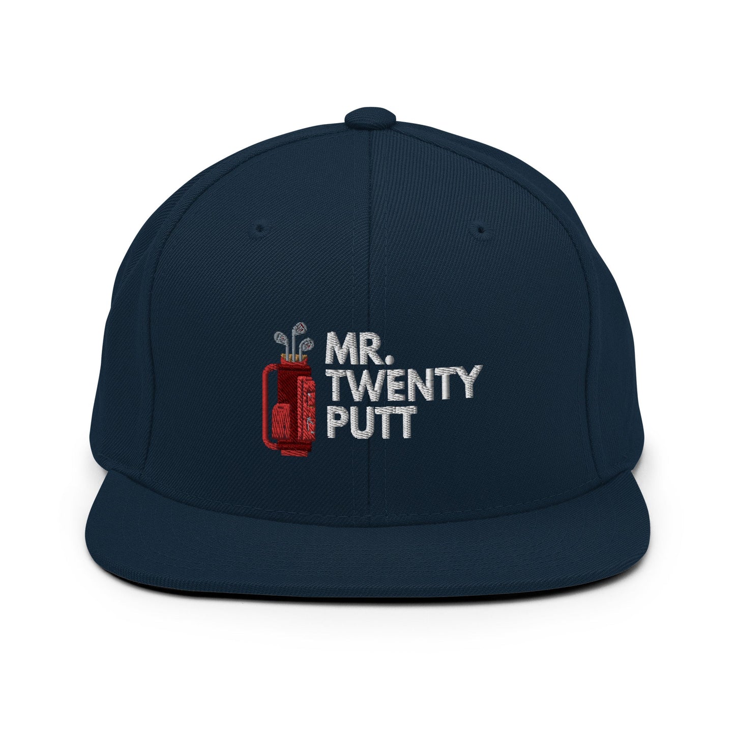 Funny Golfer Gifts Snapback Hat Dark Navy Mr. Twenty Putt Snapback Hat