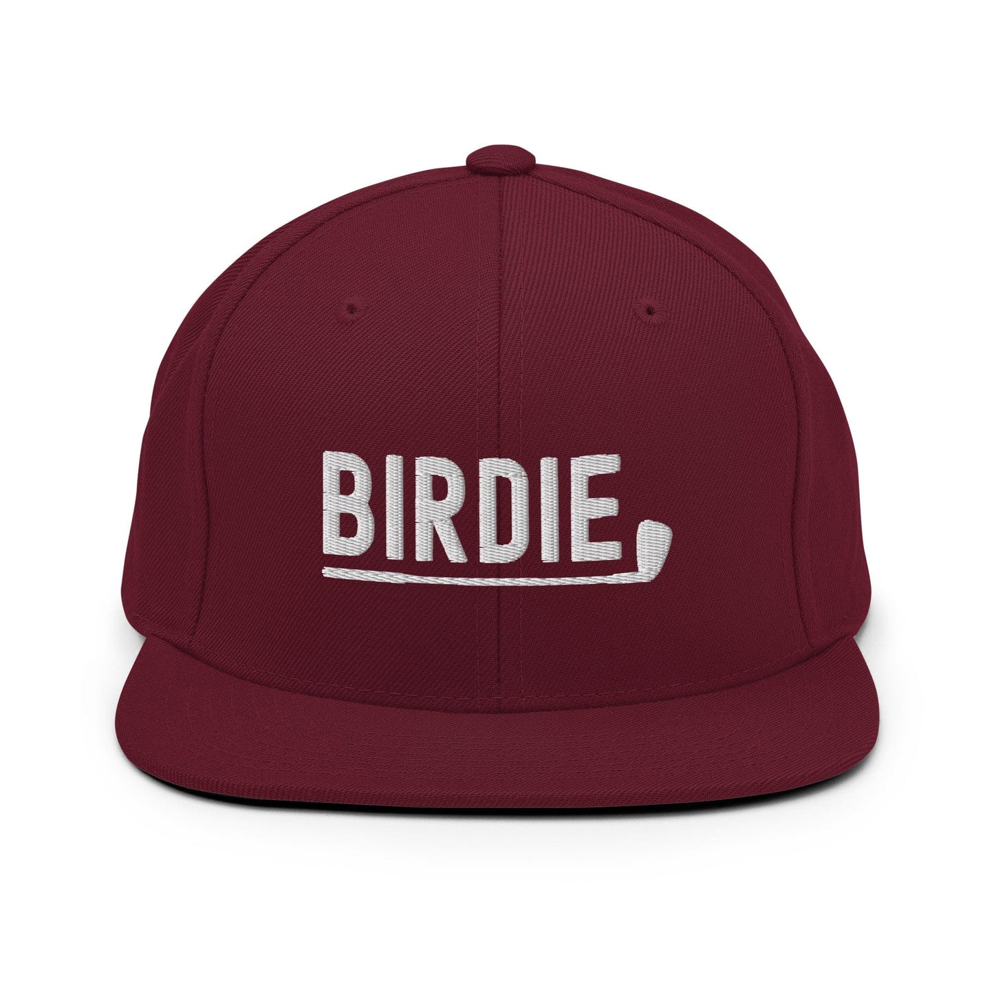 Funny Golfer Gifts Snapback Hat Maroon Birdie Hat Snapback Hat