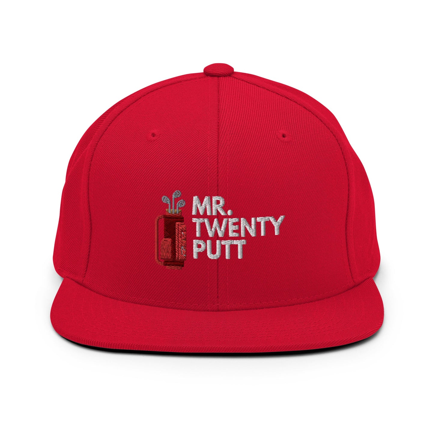 Funny Golfer Gifts Snapback Hat Red Mr. Twenty Putt Snapback Hat