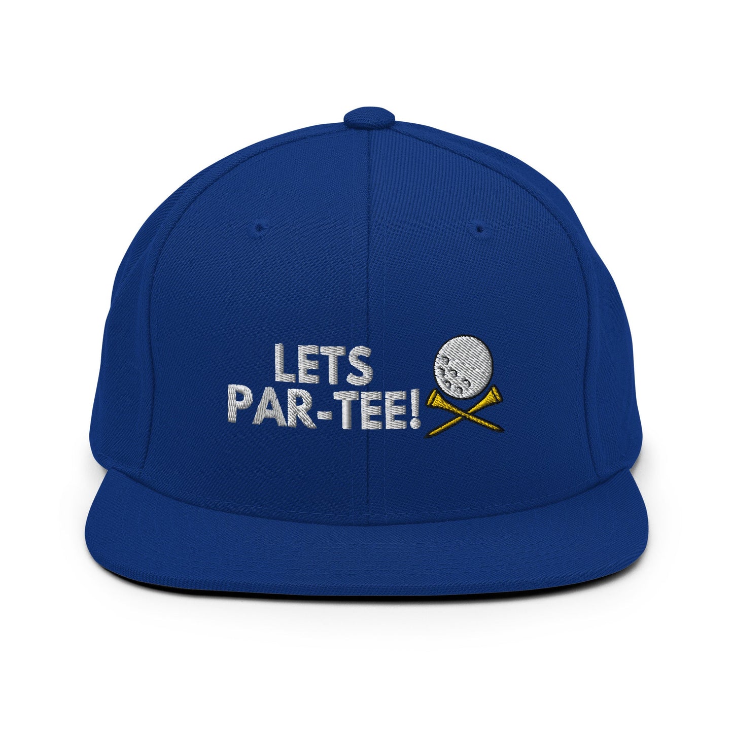 Funny Golfer Gifts Snapback Hat Royal Blue Lets Par-Tee Hat Snapback Hat