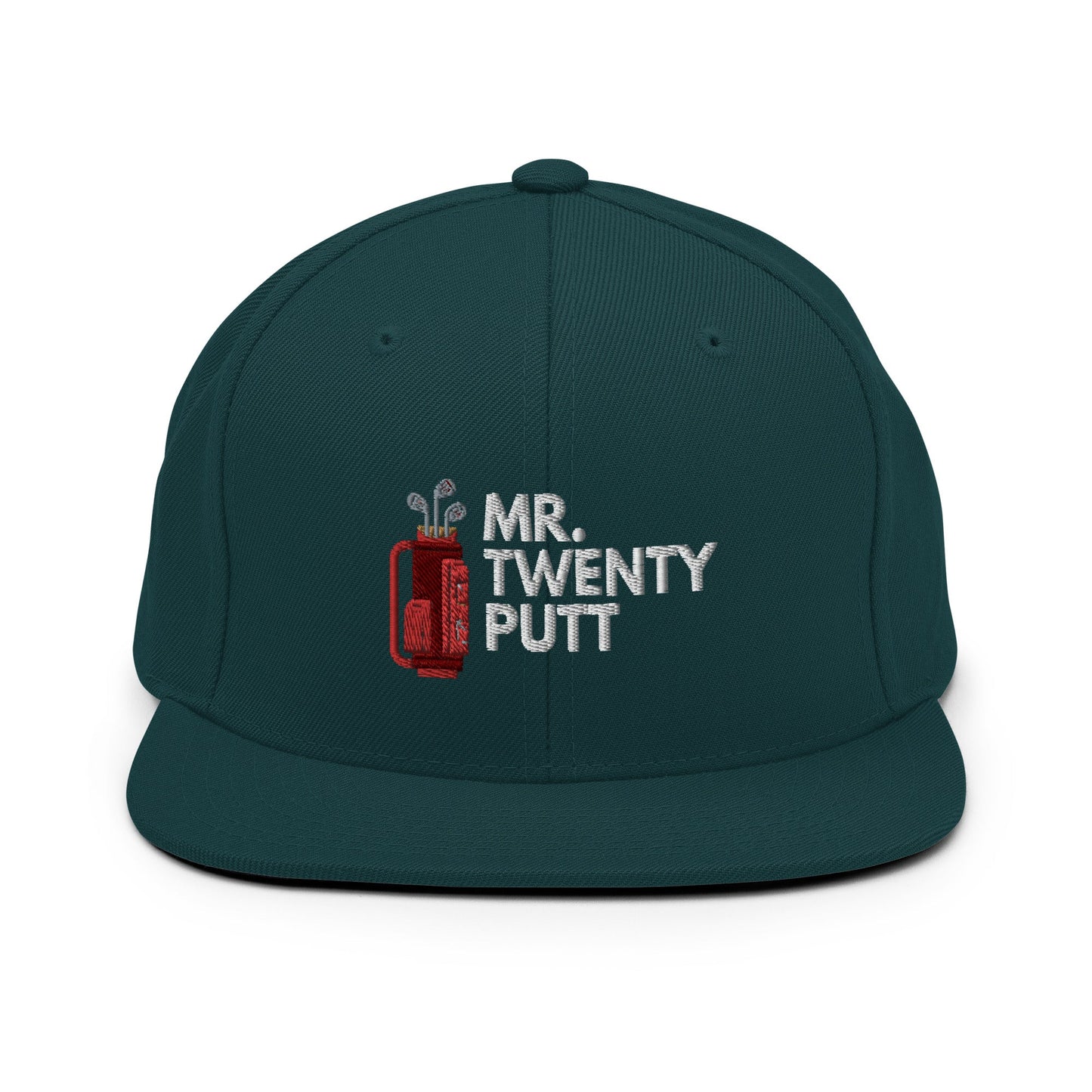Funny Golfer Gifts Snapback Hat Spruce Mr. Twenty Putt Snapback Hat