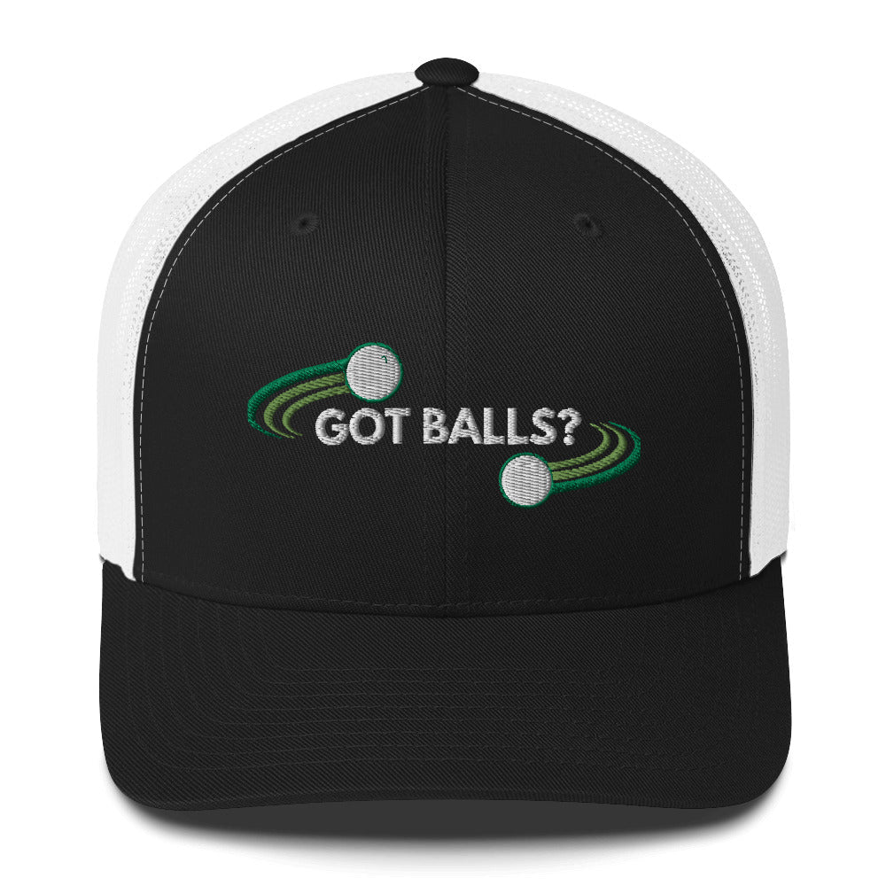 Funny Golfer Gifts Trucker Hat Black/ White Got Balls Trucker Hat