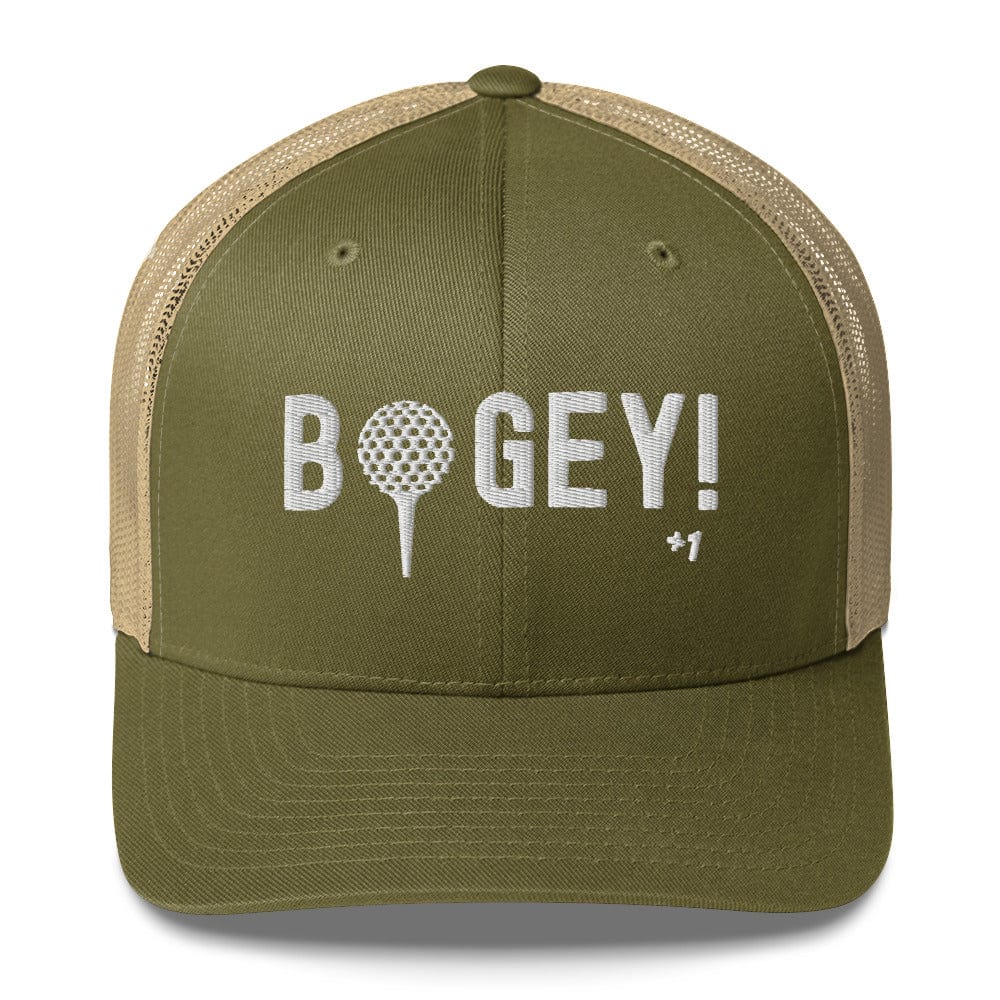 Funny Golfer Gifts Trucker Hat Moss/ Khaki Bogey Hat Trucker Hat