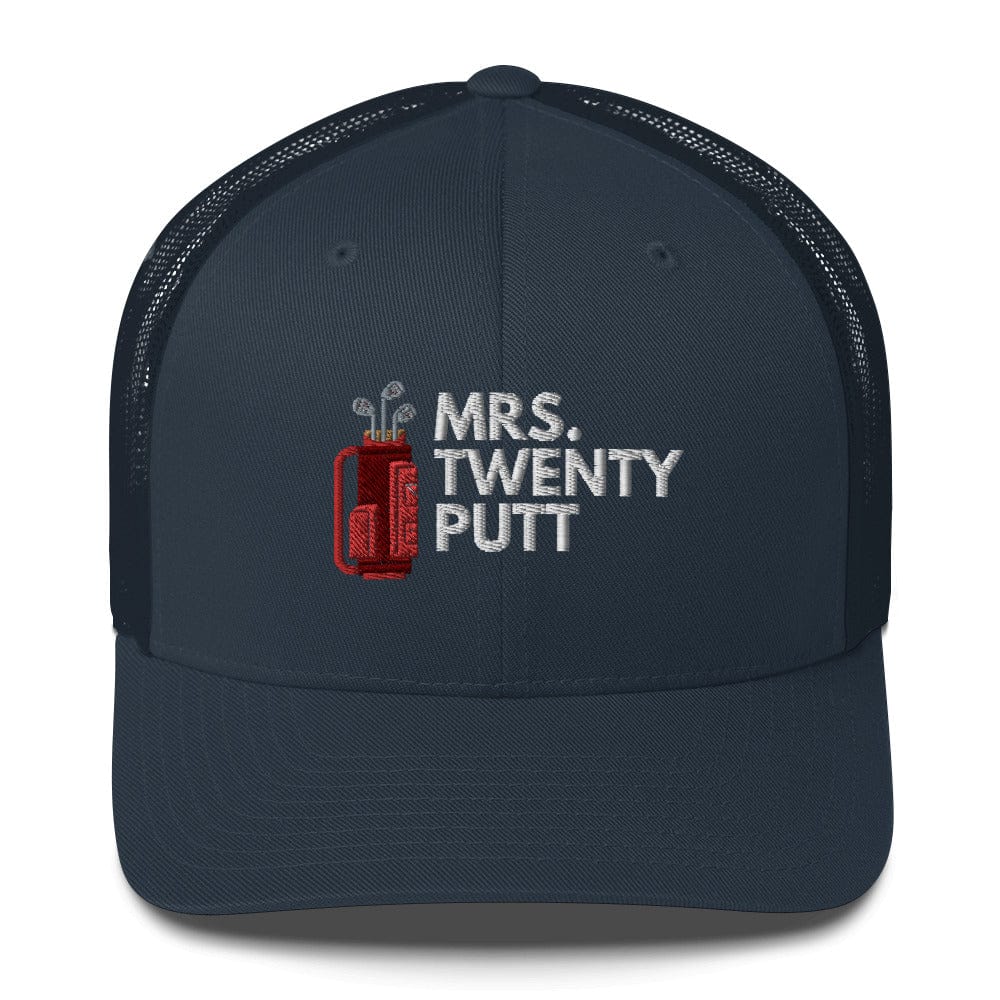 Funny Golfer Gifts Trucker Hat Navy Mrs. Twenty Putt Trucker Hat