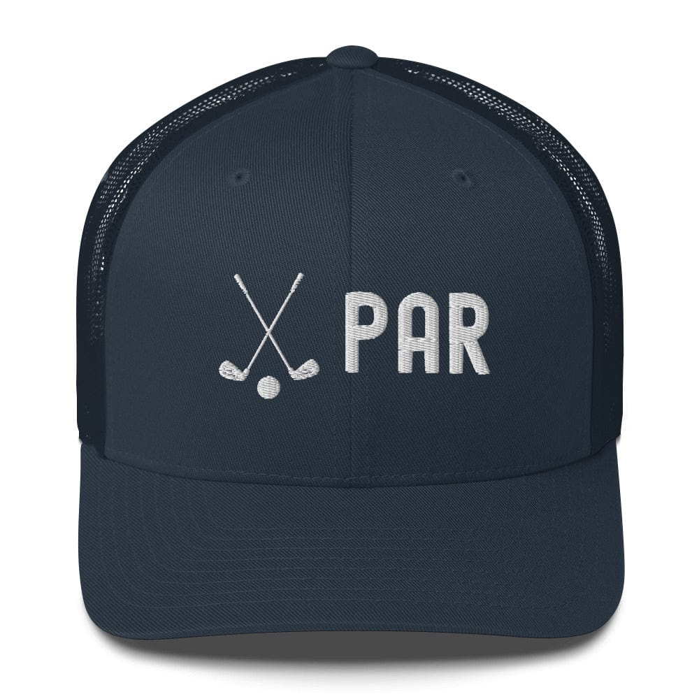 Funny Golfer Gifts Trucker Hat Navy Par Golf Club Golfball Hat Trucker Hat