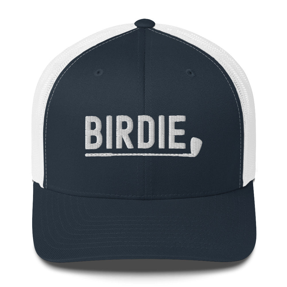 Funny Golfer Gifts Trucker Hat Navy/ White Birdie Hat Trucker Hat