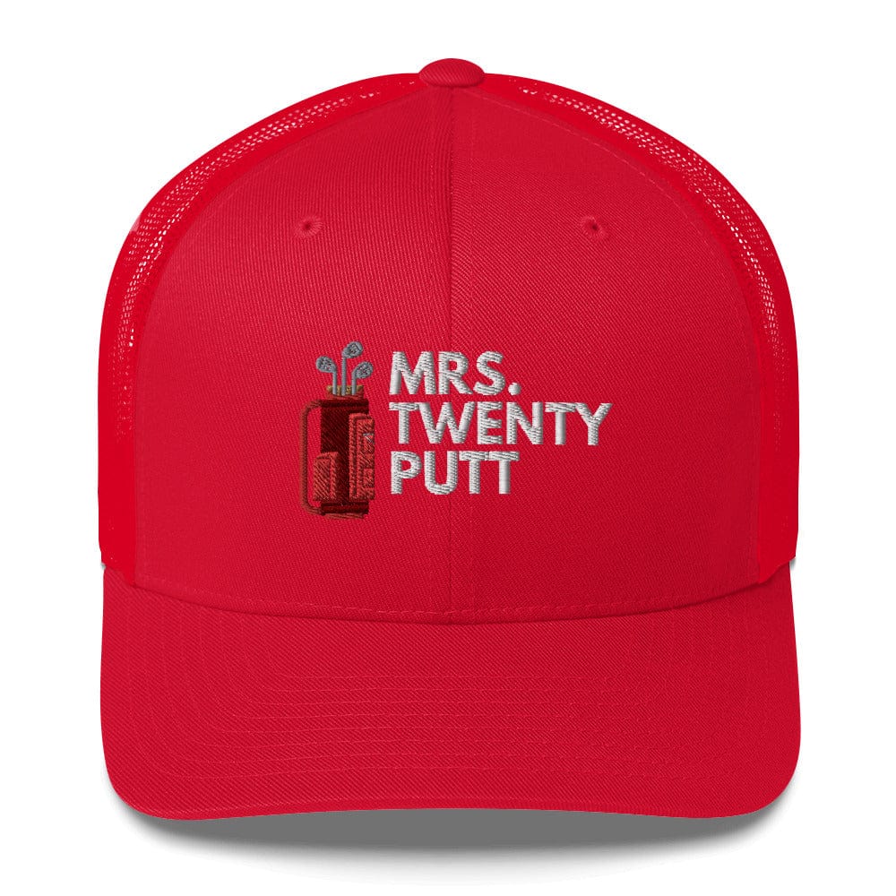 Funny Golfer Gifts Trucker Hat Red Mrs. Twenty Putt Trucker Hat
