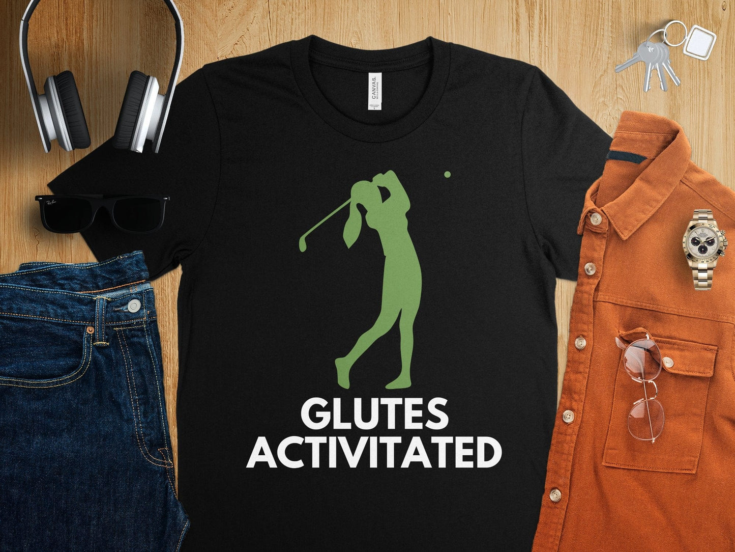 Funny Golfer Gifts TShirt Glutes Activated Female Golf T-Shirt