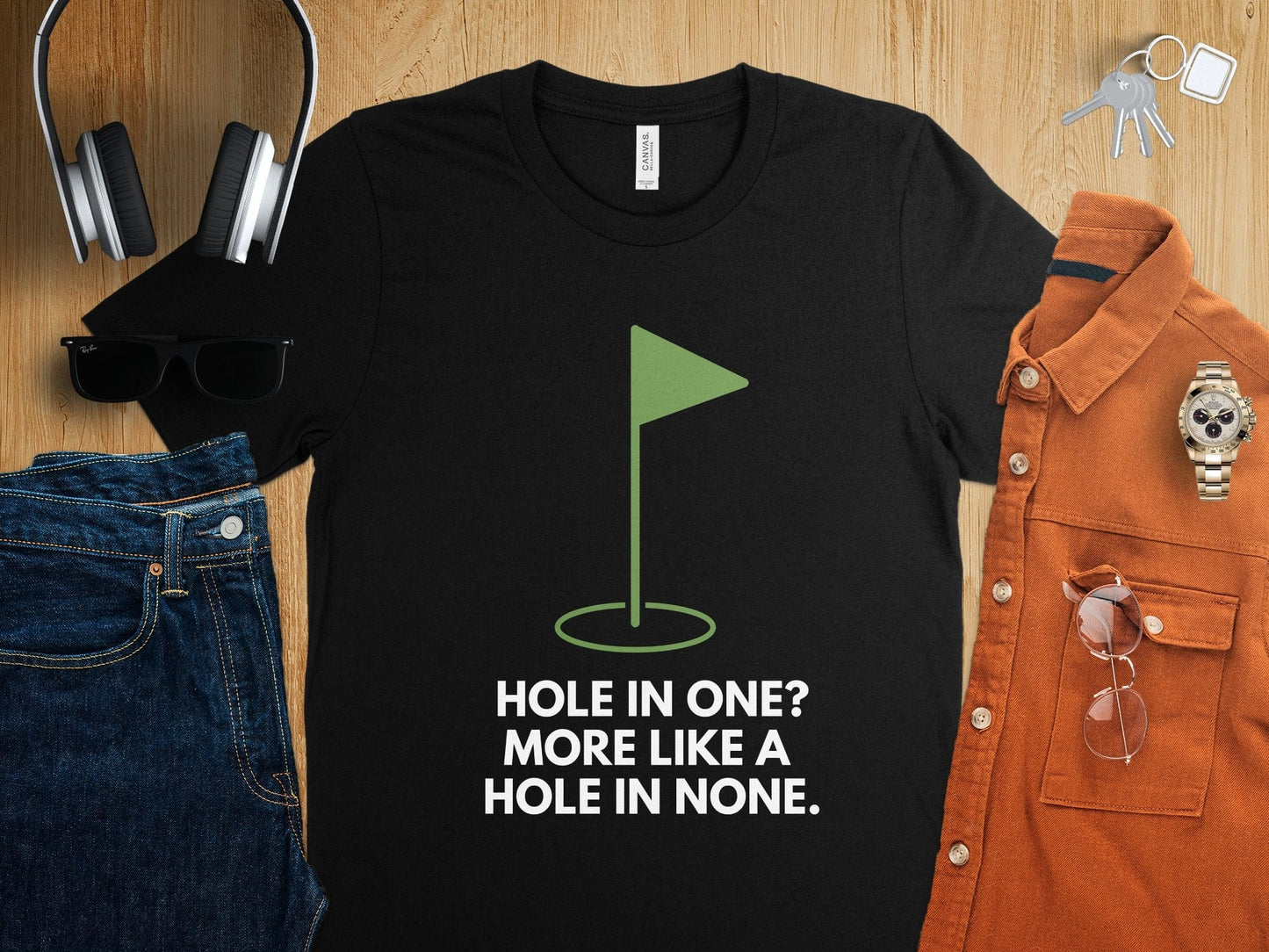 Funny Golfer Gifts TShirt Hole In One More Like A Hole In None Golf T-Shirt
