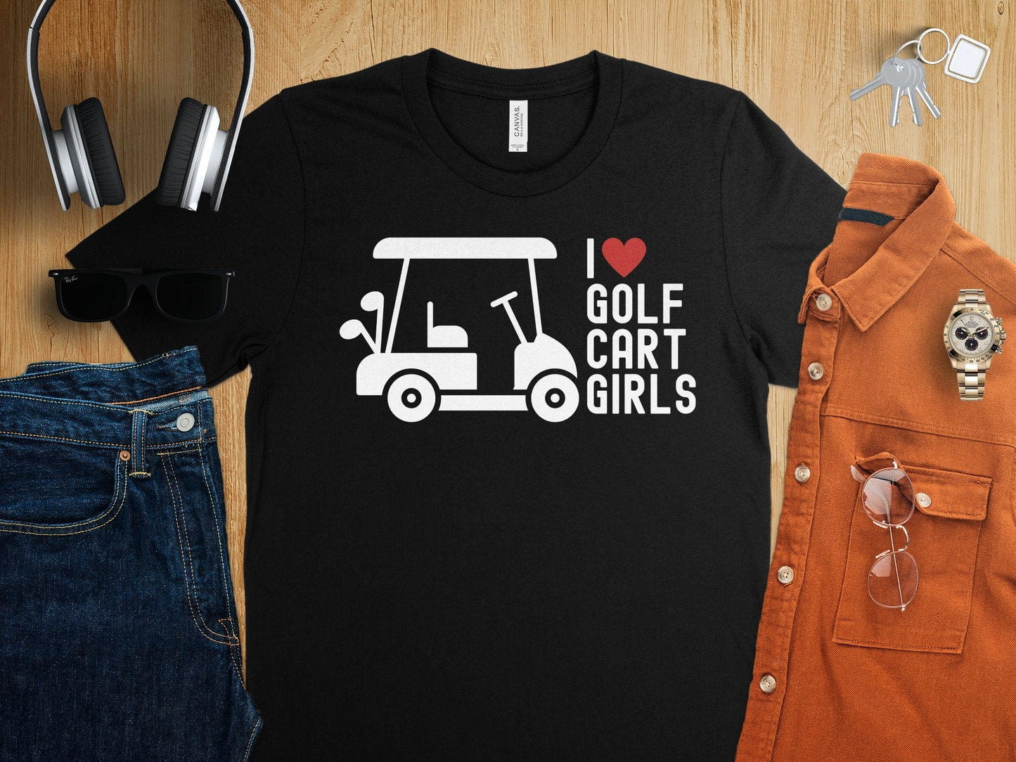 Funny Golfer Gifts TShirt I Love Golf Cart Girls Golf TShirt