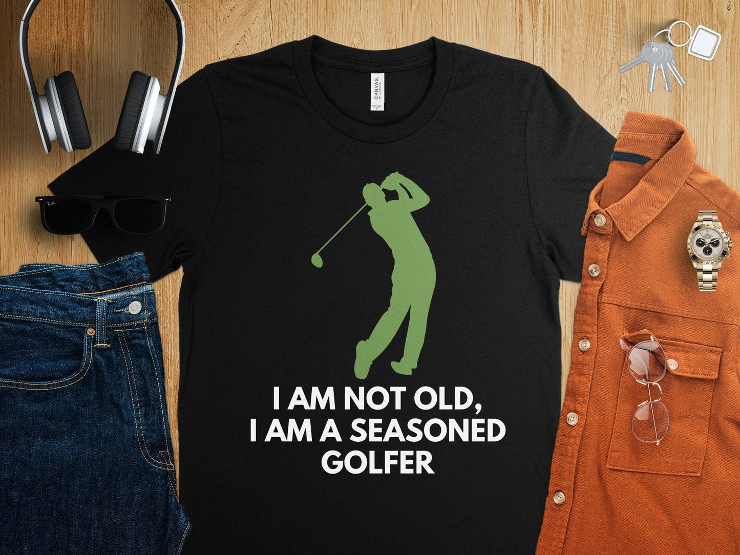 Funny Golfer Gifts TShirt Im Not Old Im a Seasoned Golfer Golf T-Shirt