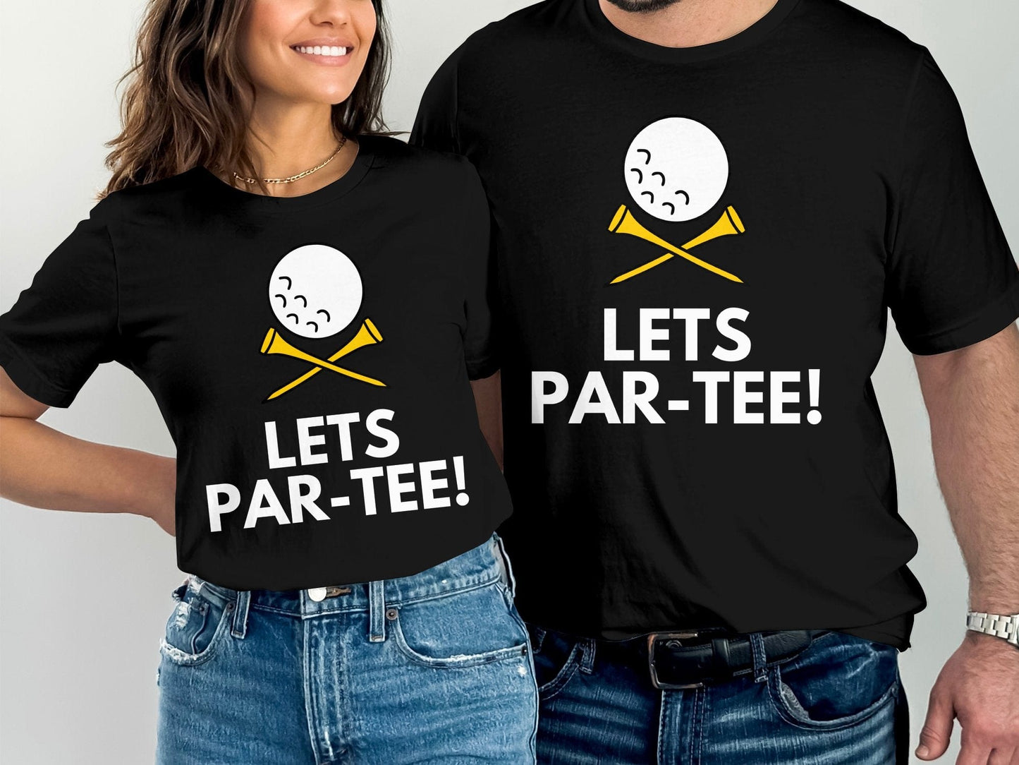 Funny Golfer Gifts TShirt Lets Par-tee Golf T-Shirt