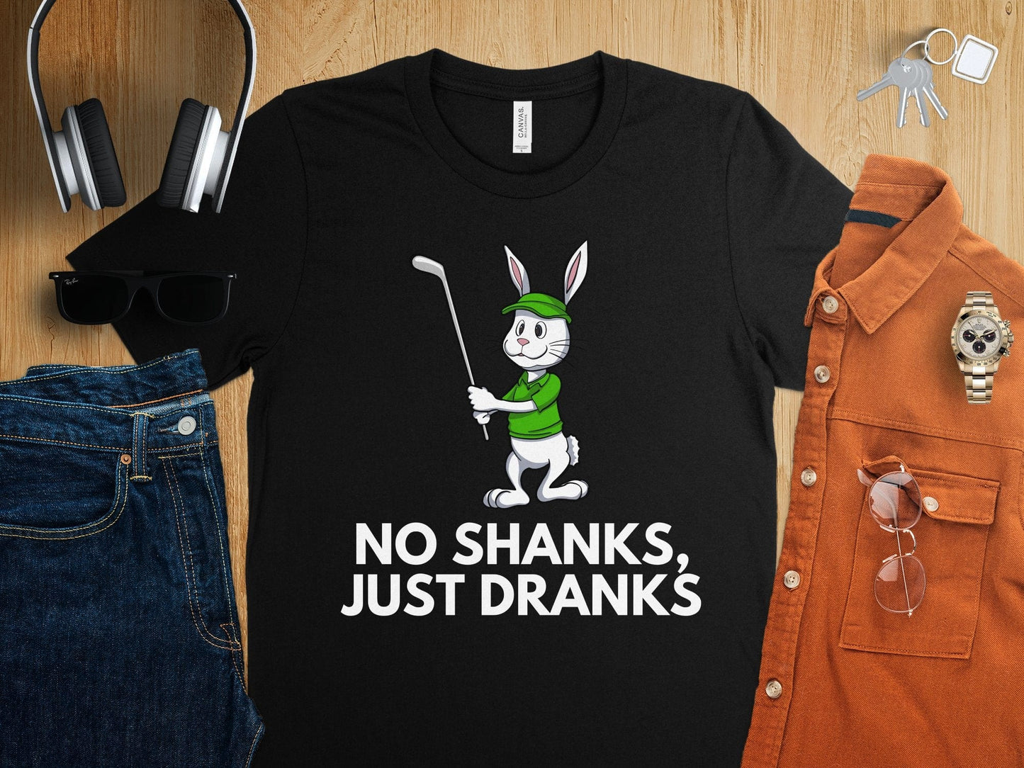 Funny Golfer Gifts TShirt No Shanks Just Dranks Golf T-Shirt
